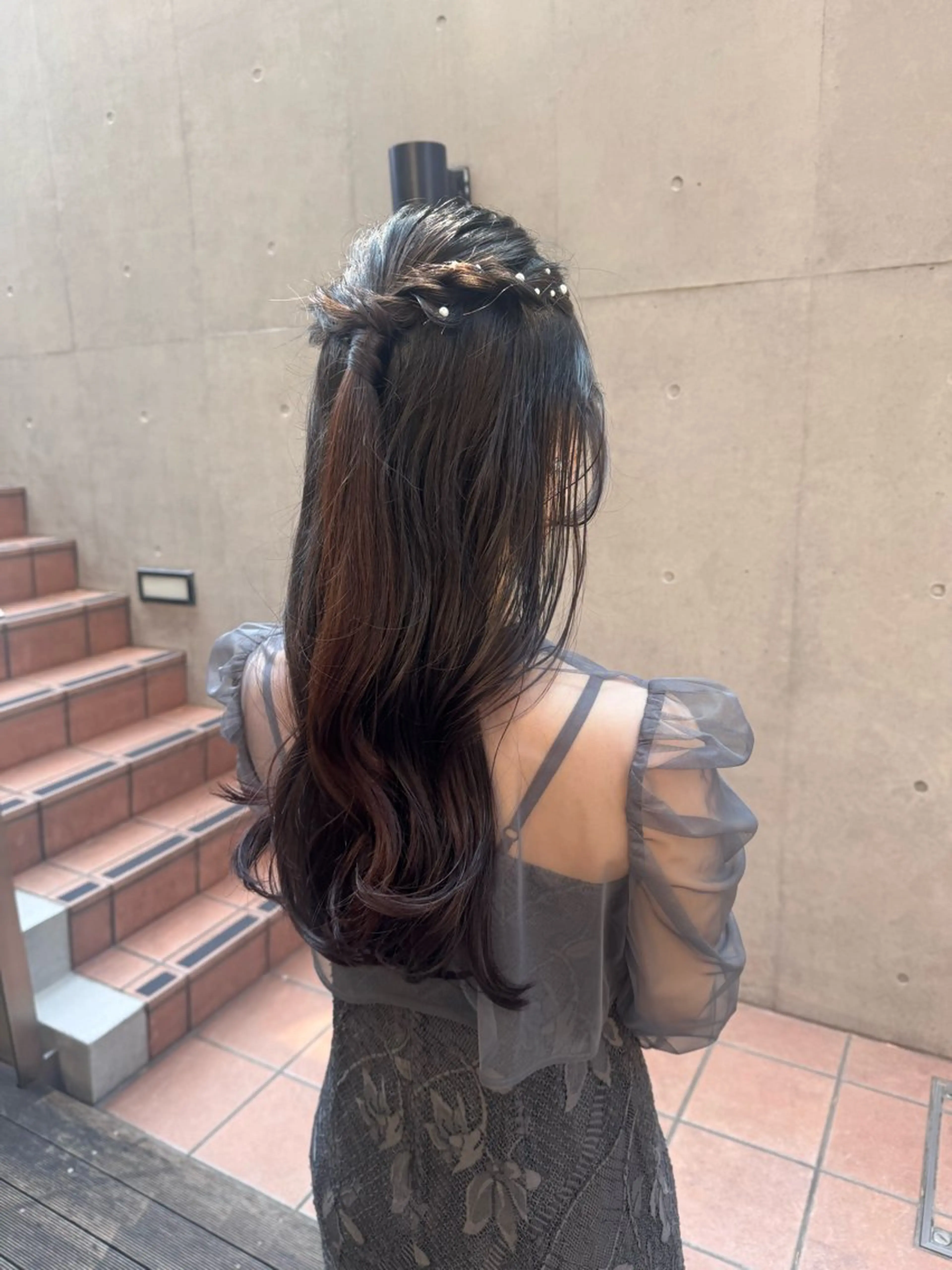 セミロング ヘアアレンジ ヘアセット 🎗️【ヘアセット 美眉】吉川玲🎗️のヘアスタイル