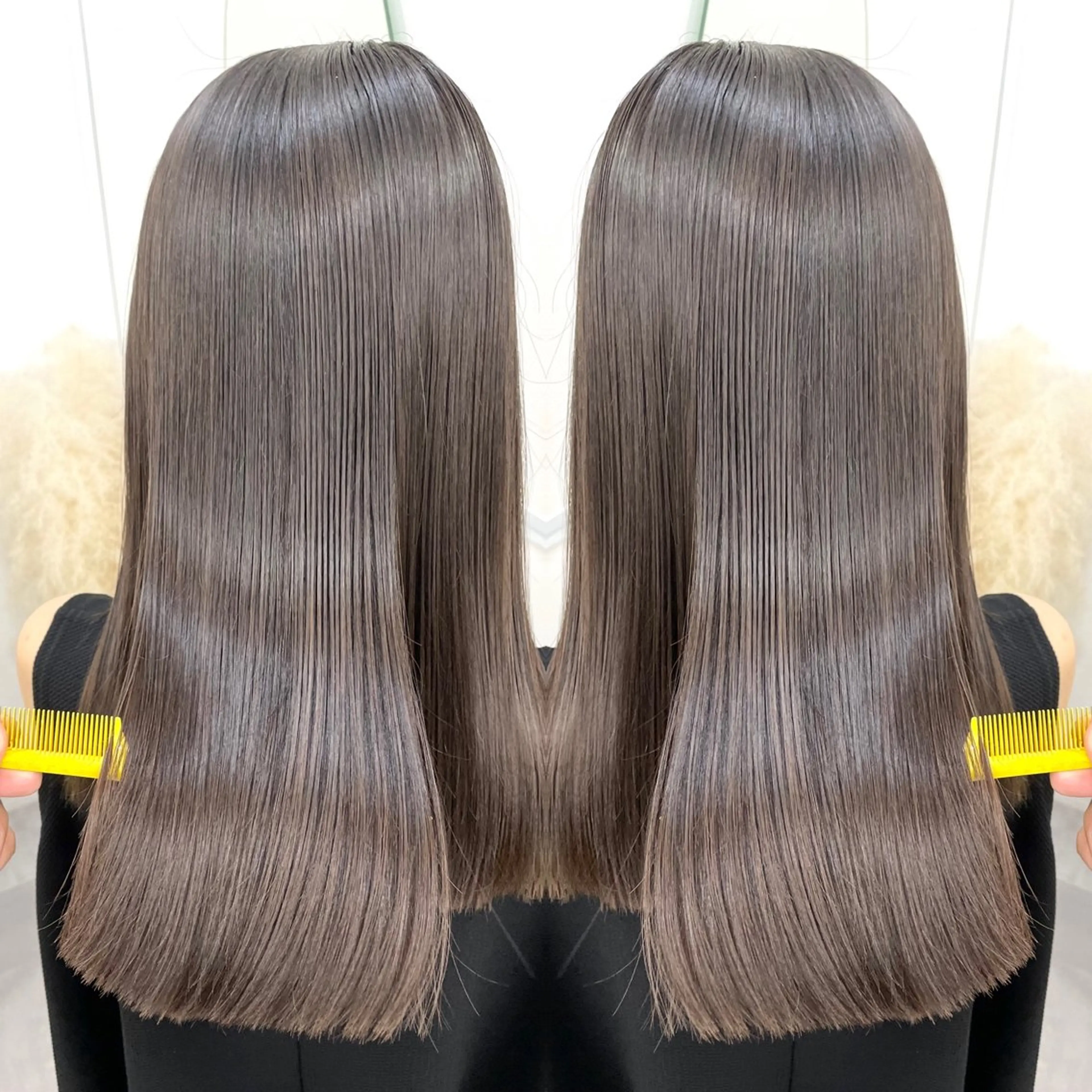 セミロング カラー カット ヘアカラー トリートメント 中谷大志朗 学割レイヤーカットのヘアスタイル