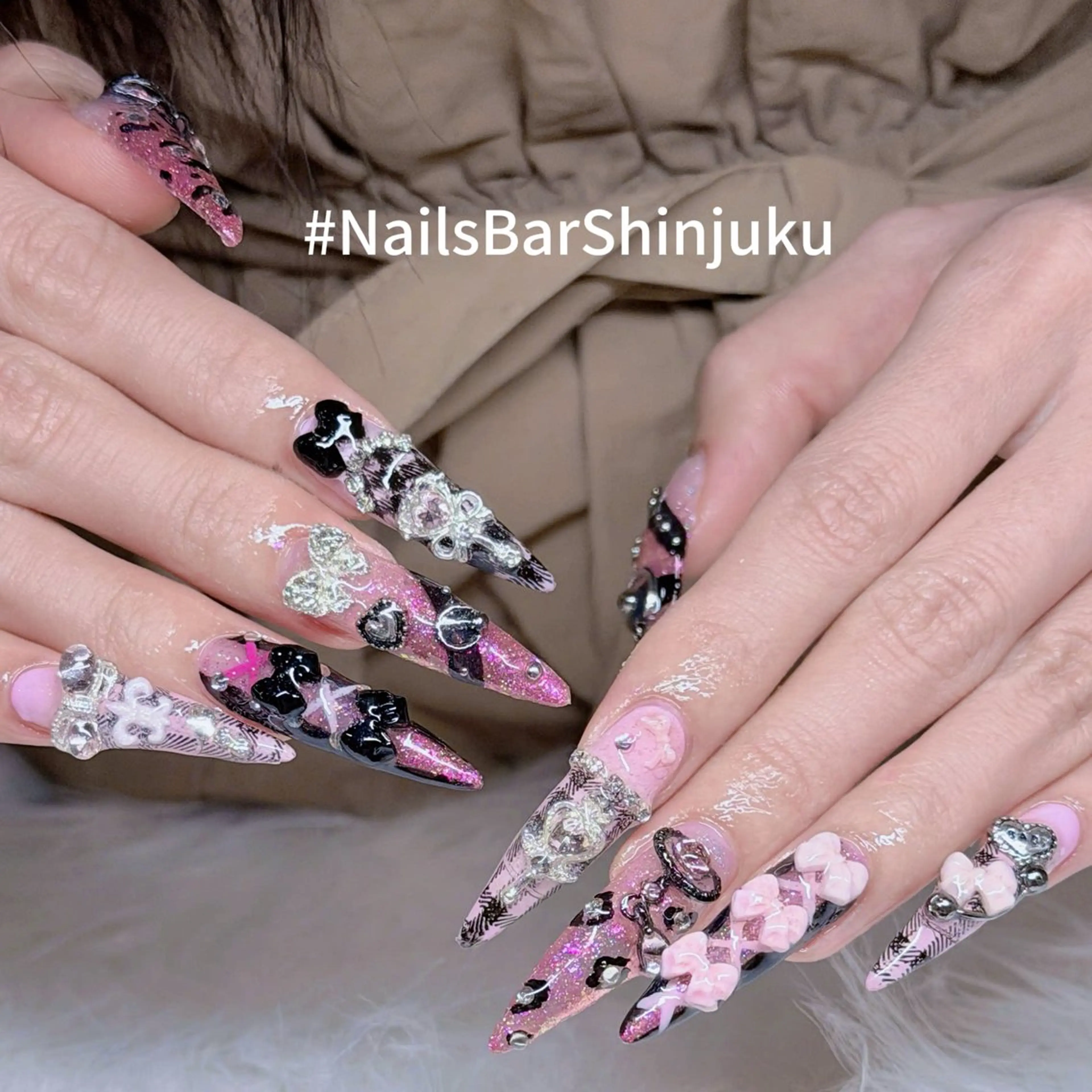 ネイル 長さ出し フレンチネイル ジェルネイル 韓国ネイル ロングネイル NAILS BAR SHINJUKUのネイルデザイン