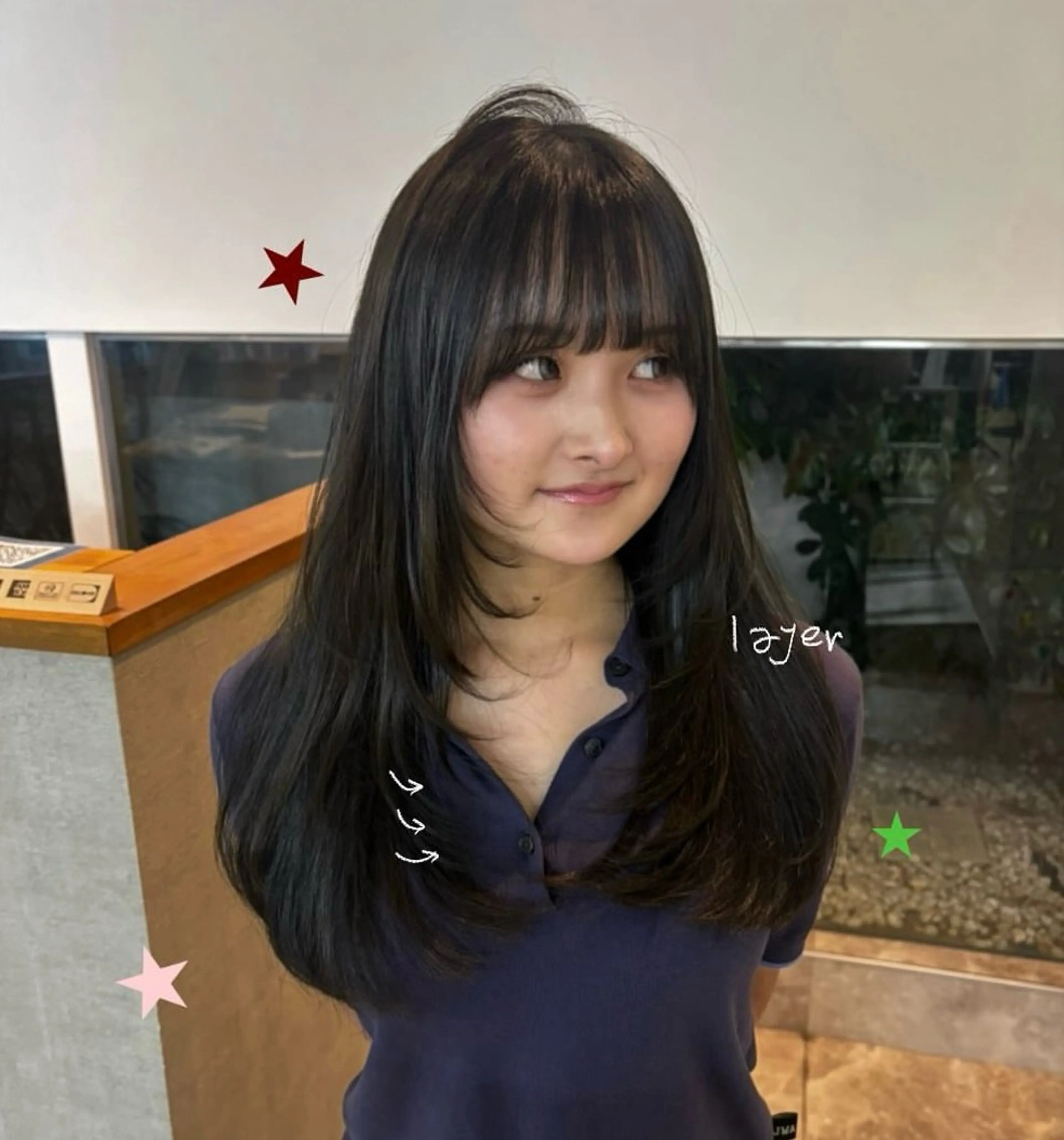 ロング カット よこやま かりん🎵のヘアスタイル