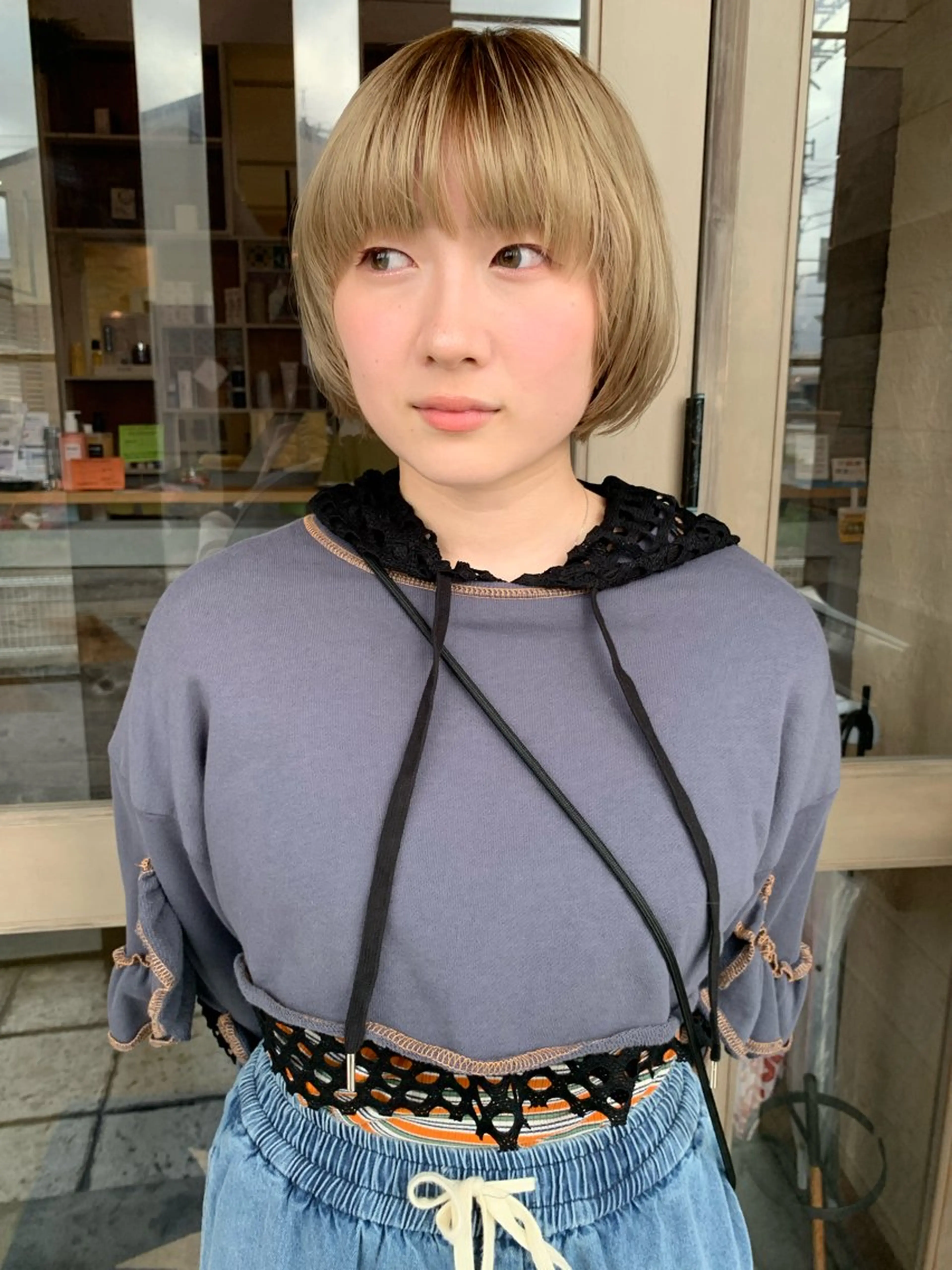 ショート ボブ ウルフカット ウルフボブ カワサキ マホのヘアスタイル