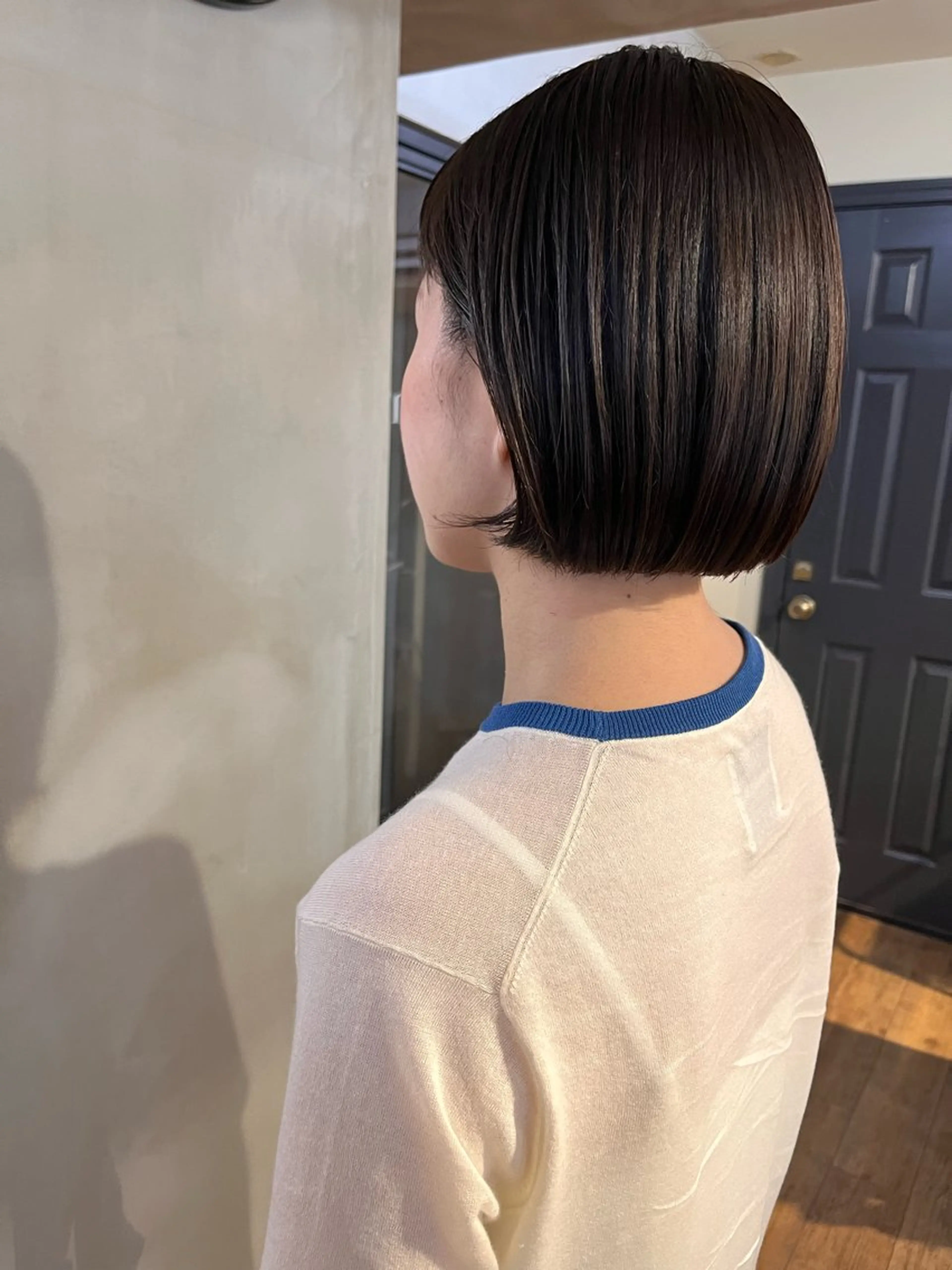 ショート カラー ボブ カット ヘアカラー ヘッドスパ 薬院:今泉/上川美幸 ボブ/顔周りレイヤーのヘアスタイル