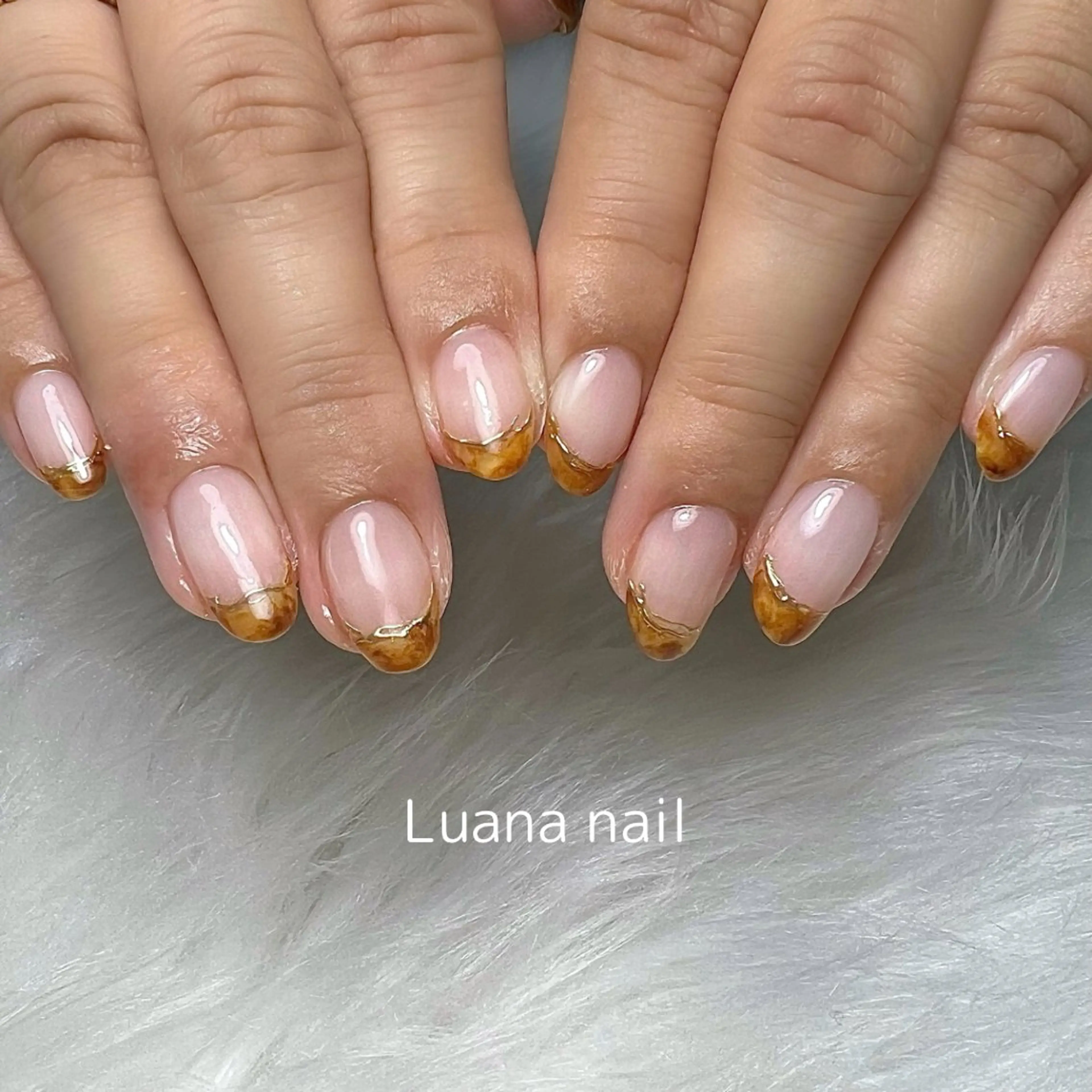 ネイル べっ甲ネイル フレンチネイル Luana nailのネイルデザイン