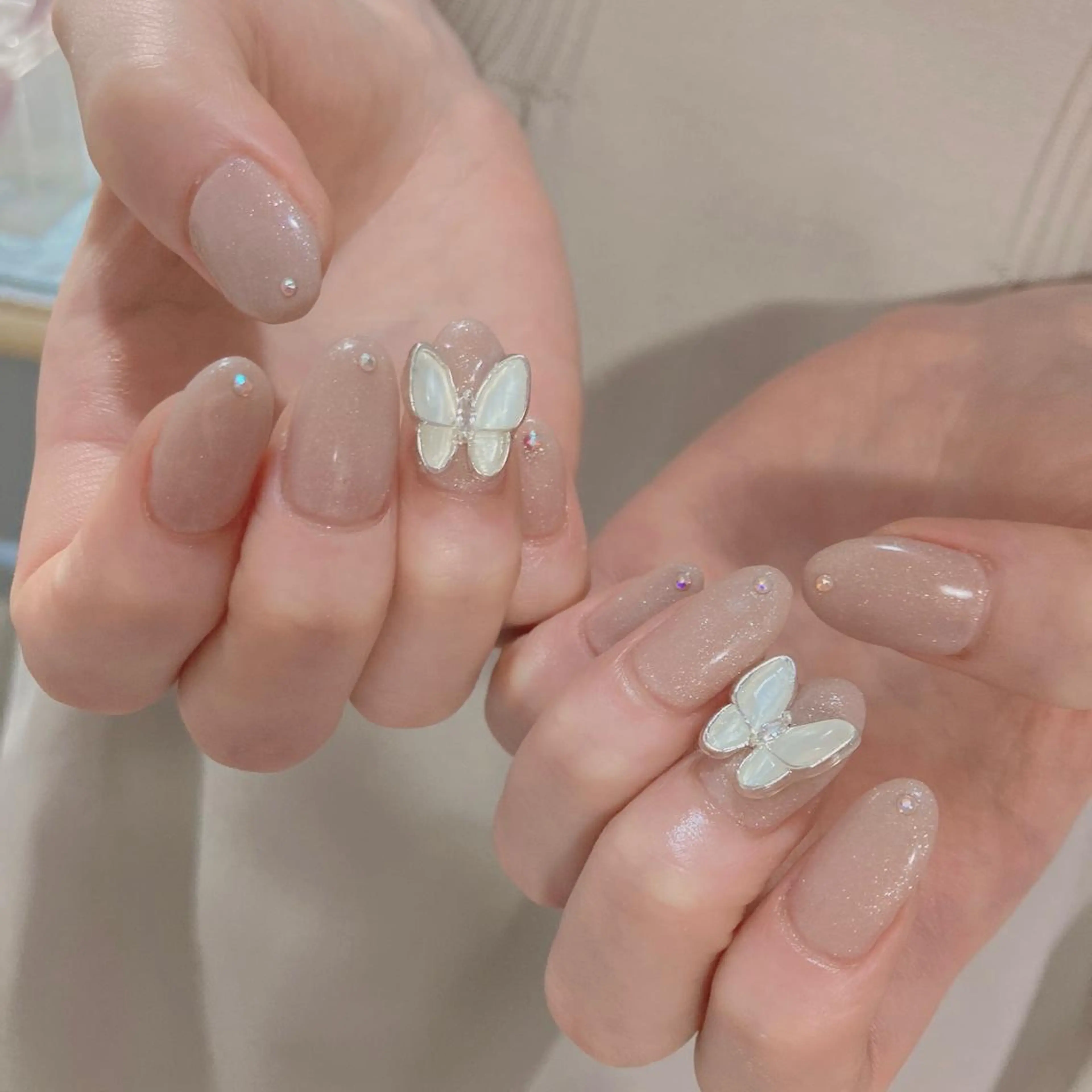 ネイル ハンドネイル 韓国ネイル/ワンホン ネイル🎀表参道3分のネイルデザイン