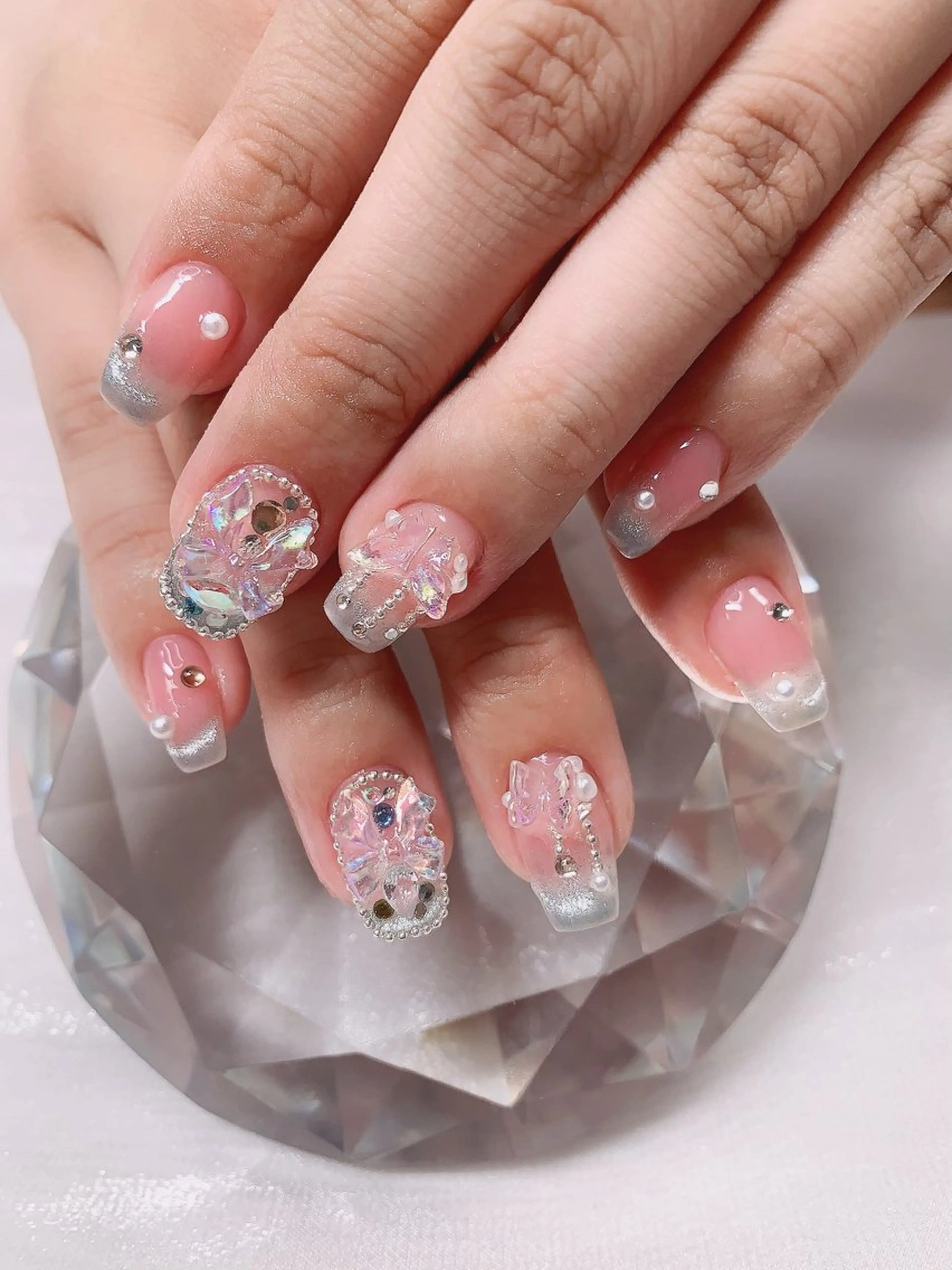 ネイル チークネイル マグネットネイル 夏ネイル Cute Tips nailのネイルデザイン