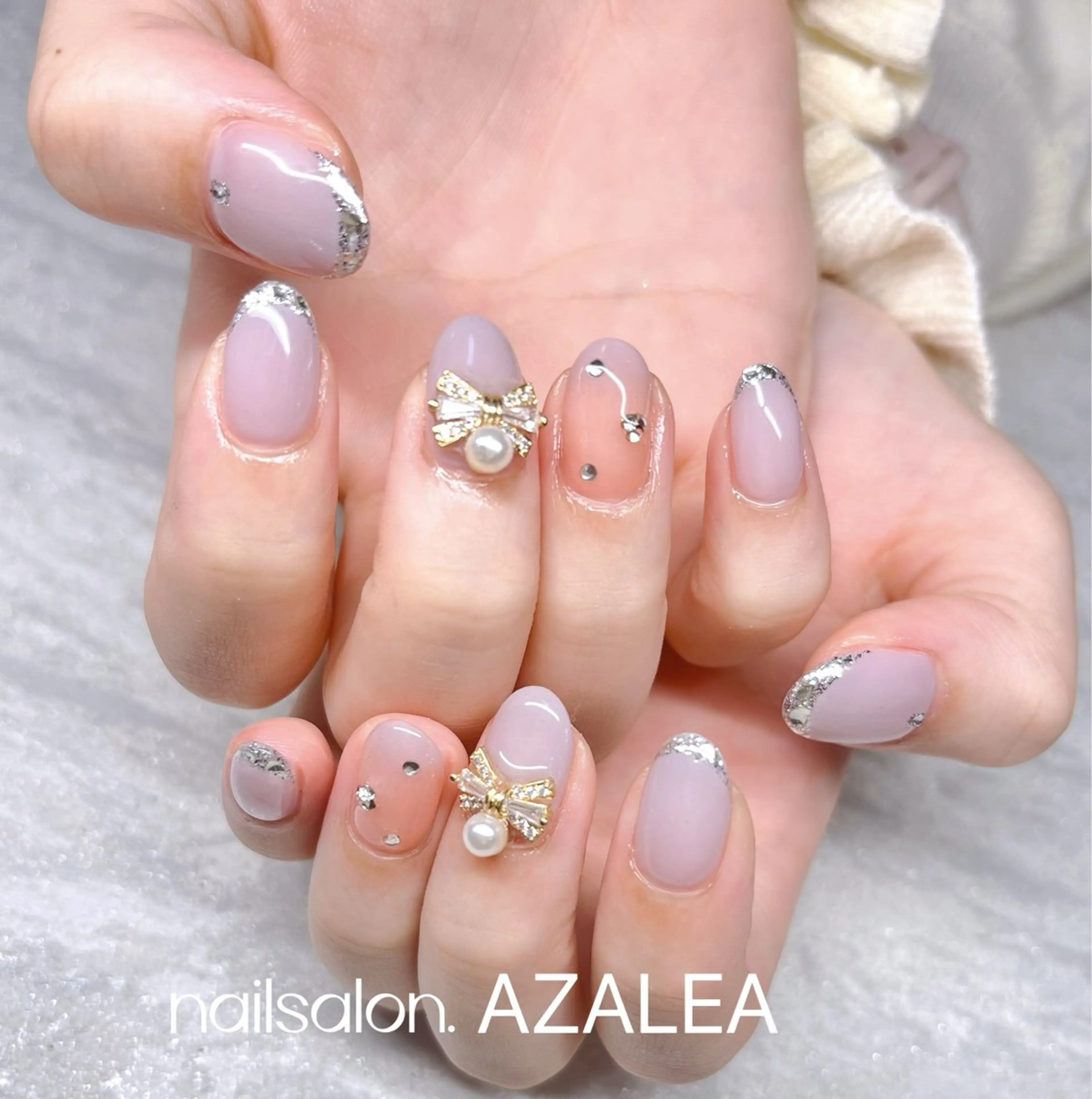 ネイル リボン R inのネイルデザイン