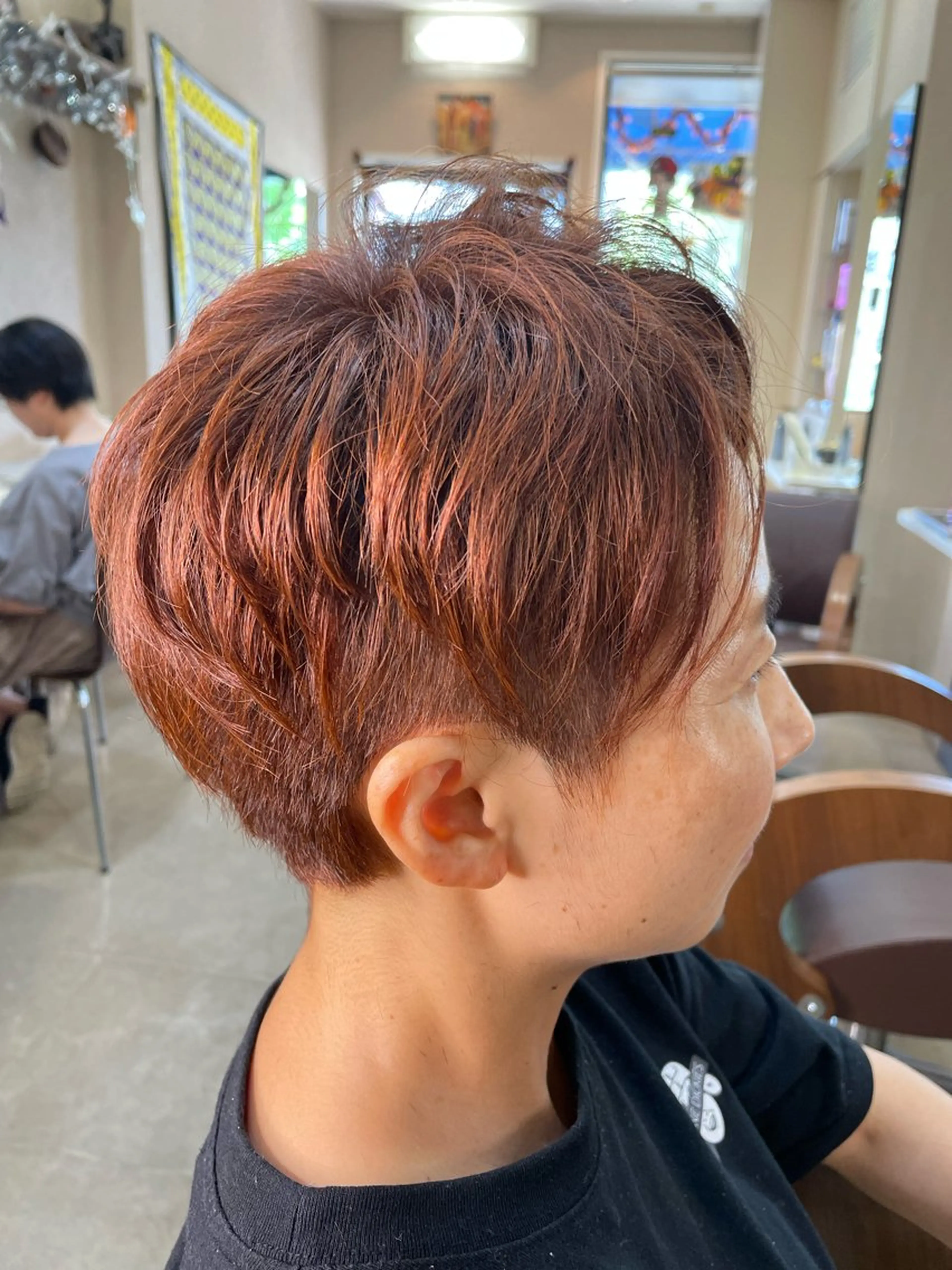 ショート カラー オレンジ ショートヘア リヴァベイリア所属・カラー/フリーランス 鈴木 亜紀子のヘアスタイル