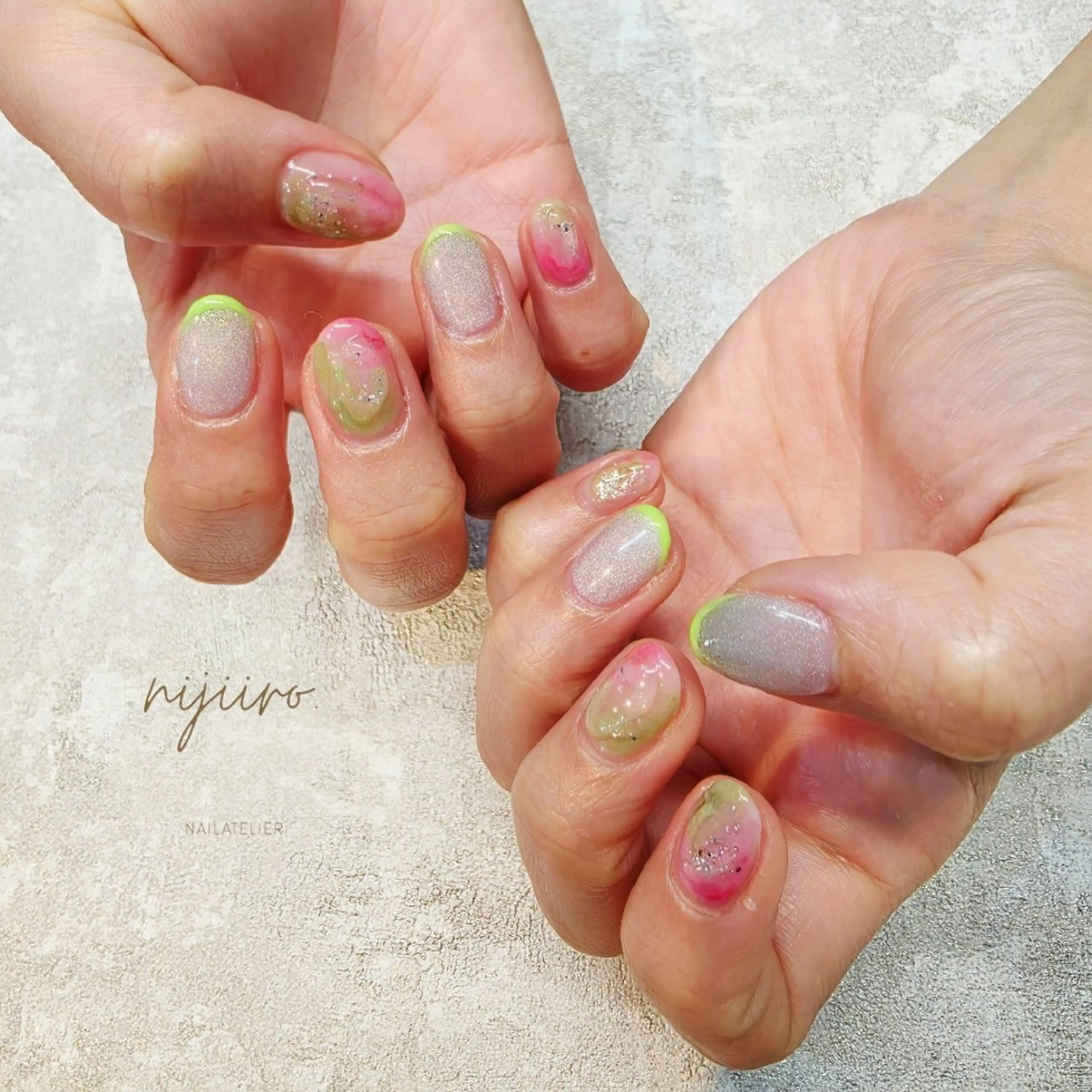 ネイル ハンドネイル nijiiro🌈 サトウのネイルデザイン