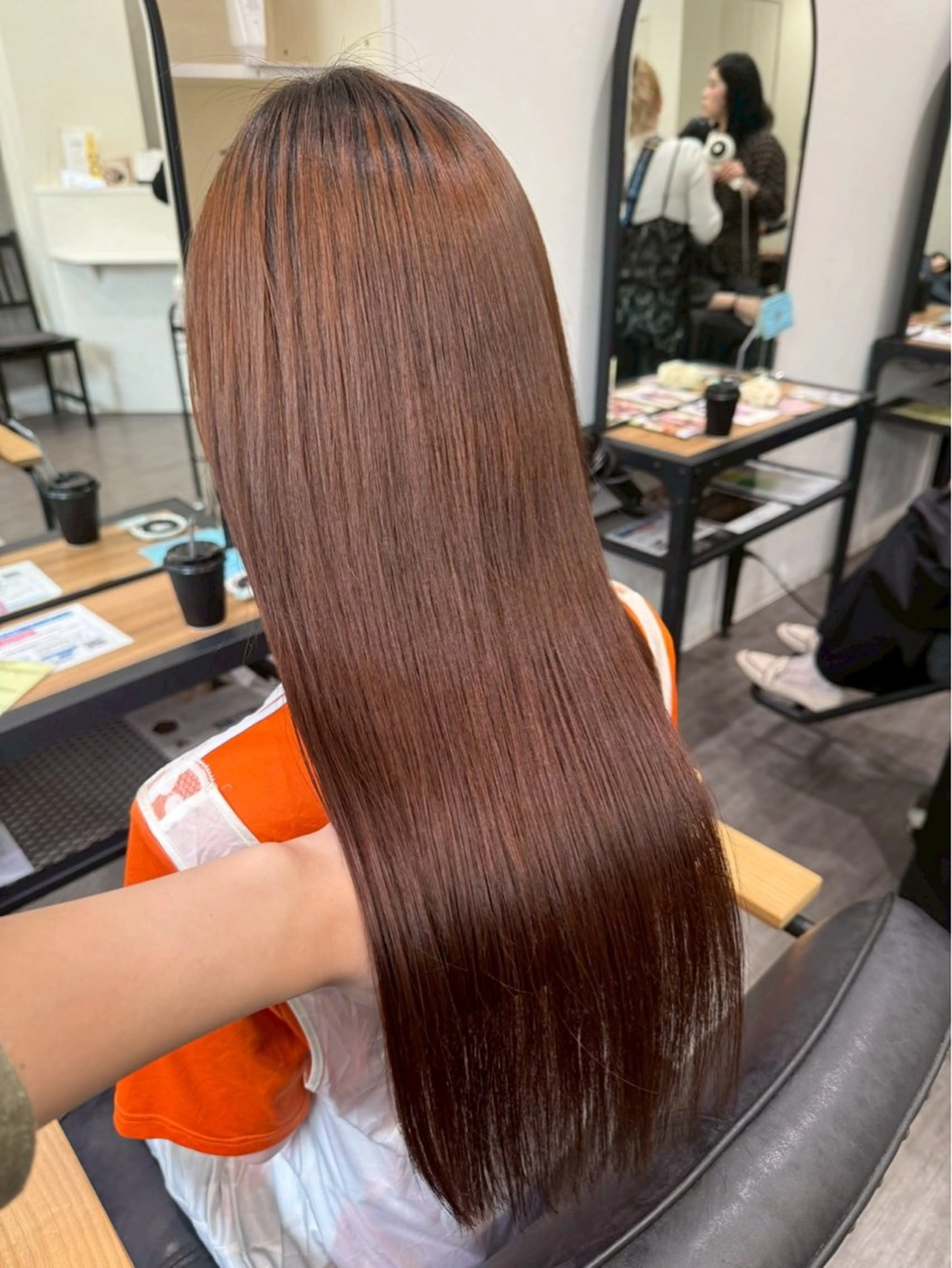 ロング オレンジブラウン cocotte みづき/艶カラー🫧のヘアスタイル