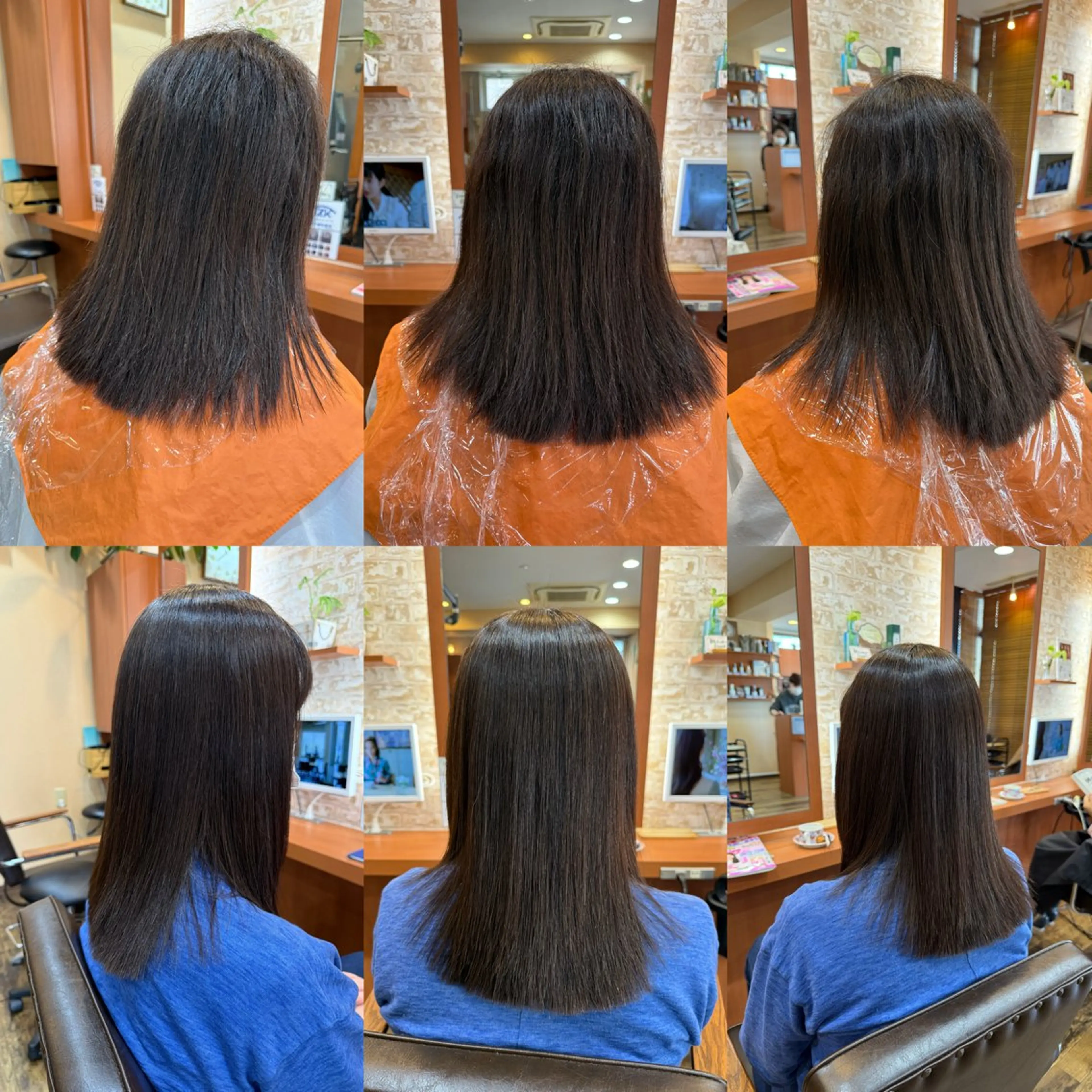 セミロング 縮毛矯正 山口 博司のヘアスタイル