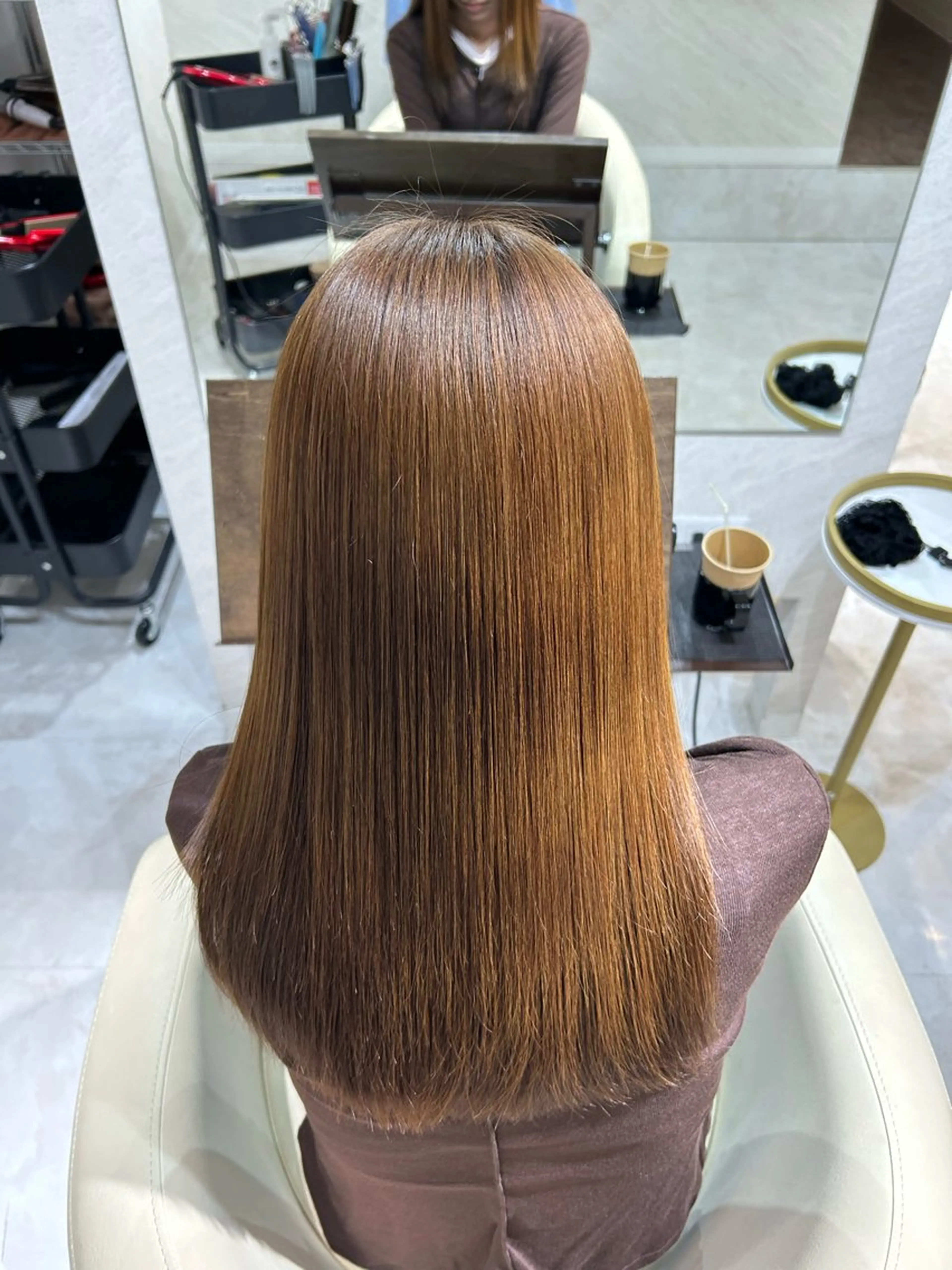セミロング ヘアカラー トリートメント 韓国ヘア×艶髪特化/ しょうせいのヘアスタイル