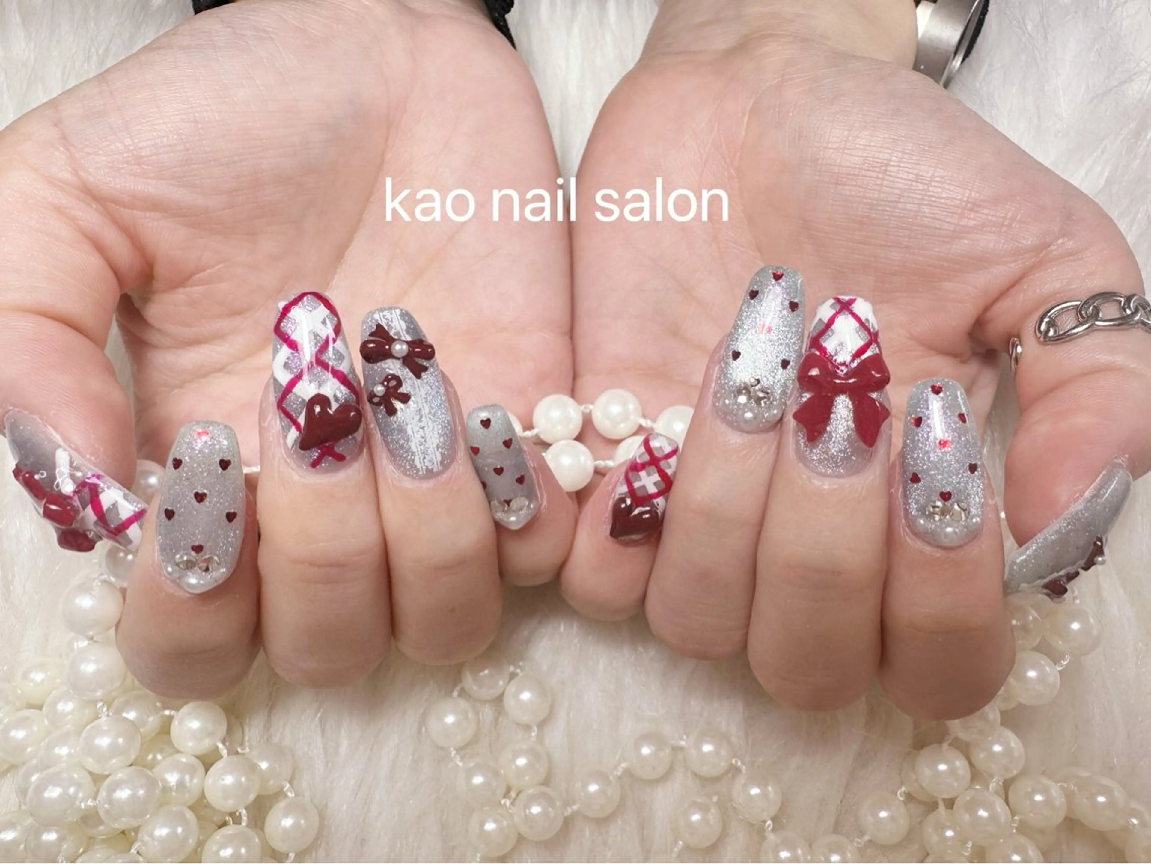 ネイル ハンドネイル kao nail マグネット/長さだしのネイルデザイン