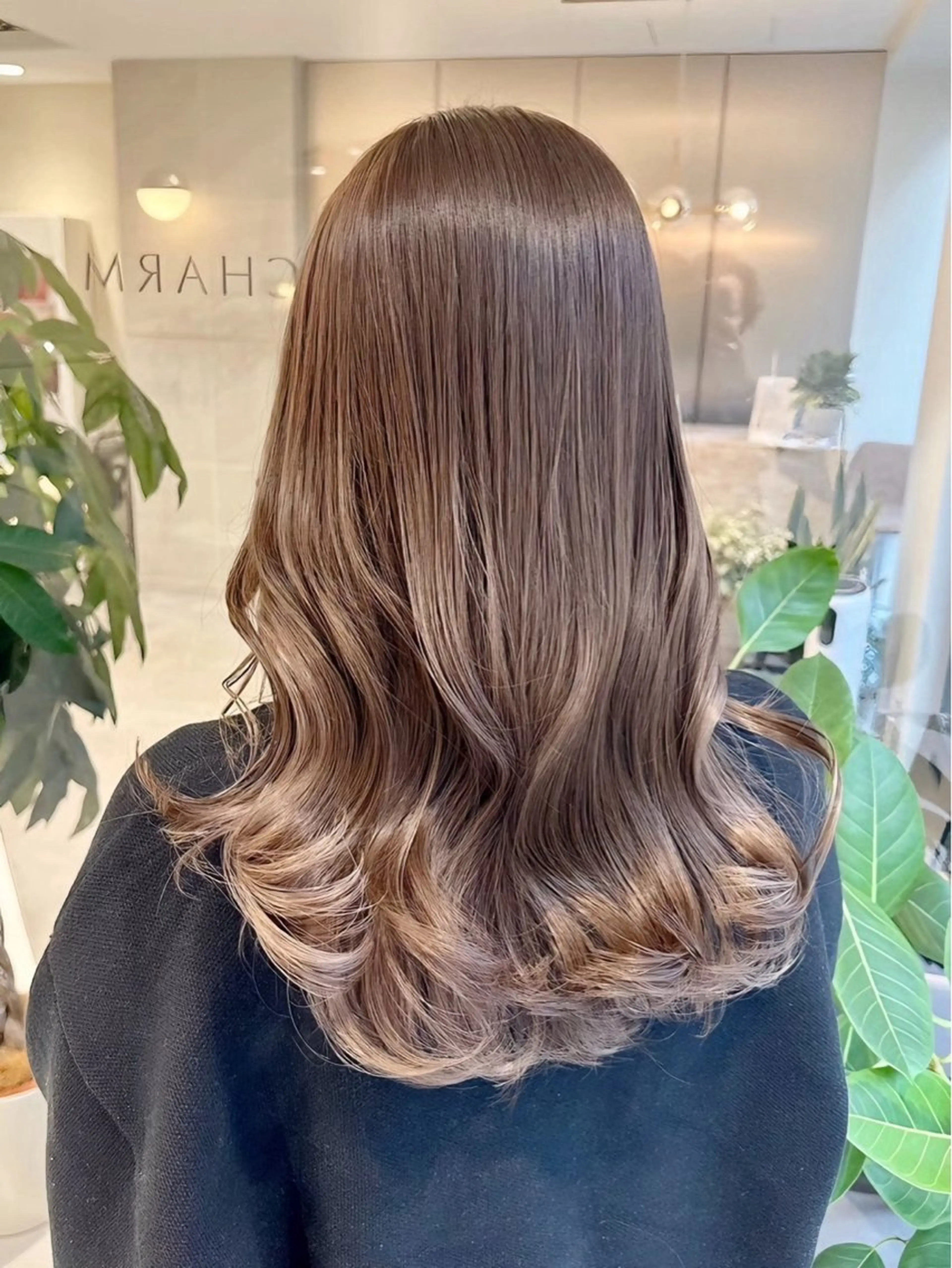 ロング カラー 似合わせカット 小顔カット 縮毛矯正 1日1名様限定 予約可能のヘアスタイル