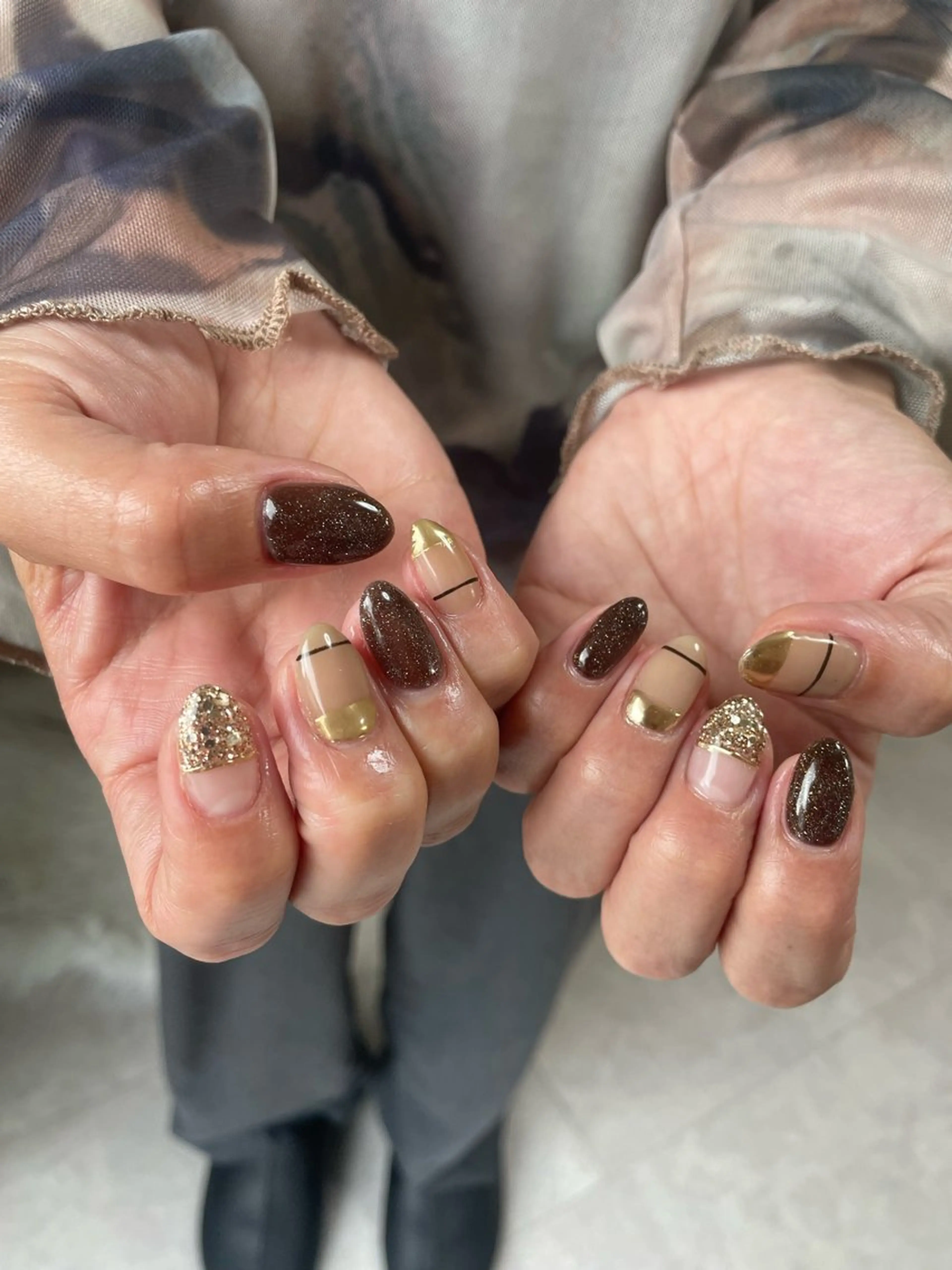 ネイル アートネイル ニュアンスネイル RISA joie nailのネイルデザイン