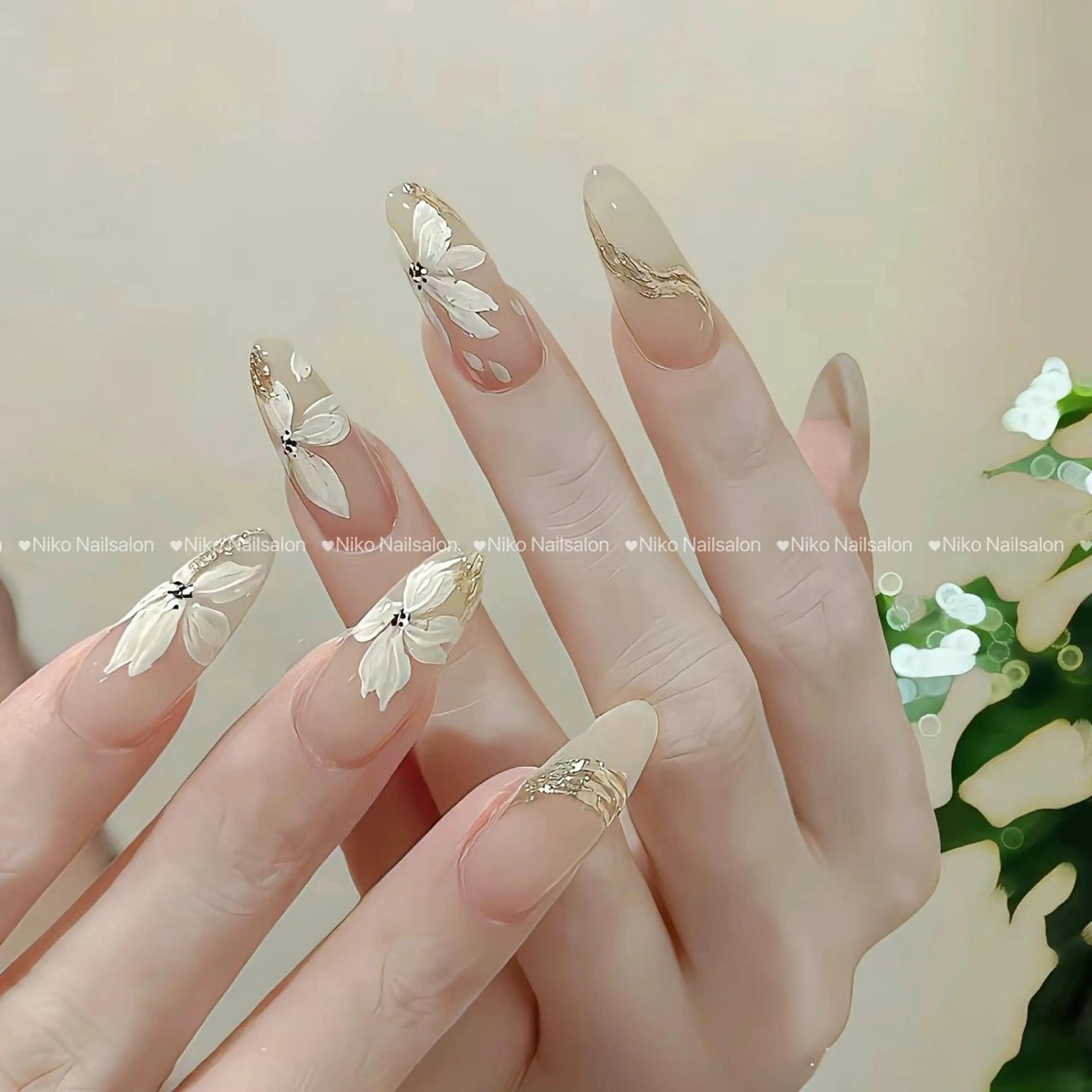 ネイル チークネイル 長さ出し フットネイル フレンチネイル ジェルネイル Niko Nail salon 銀座本店のネイルデザイン