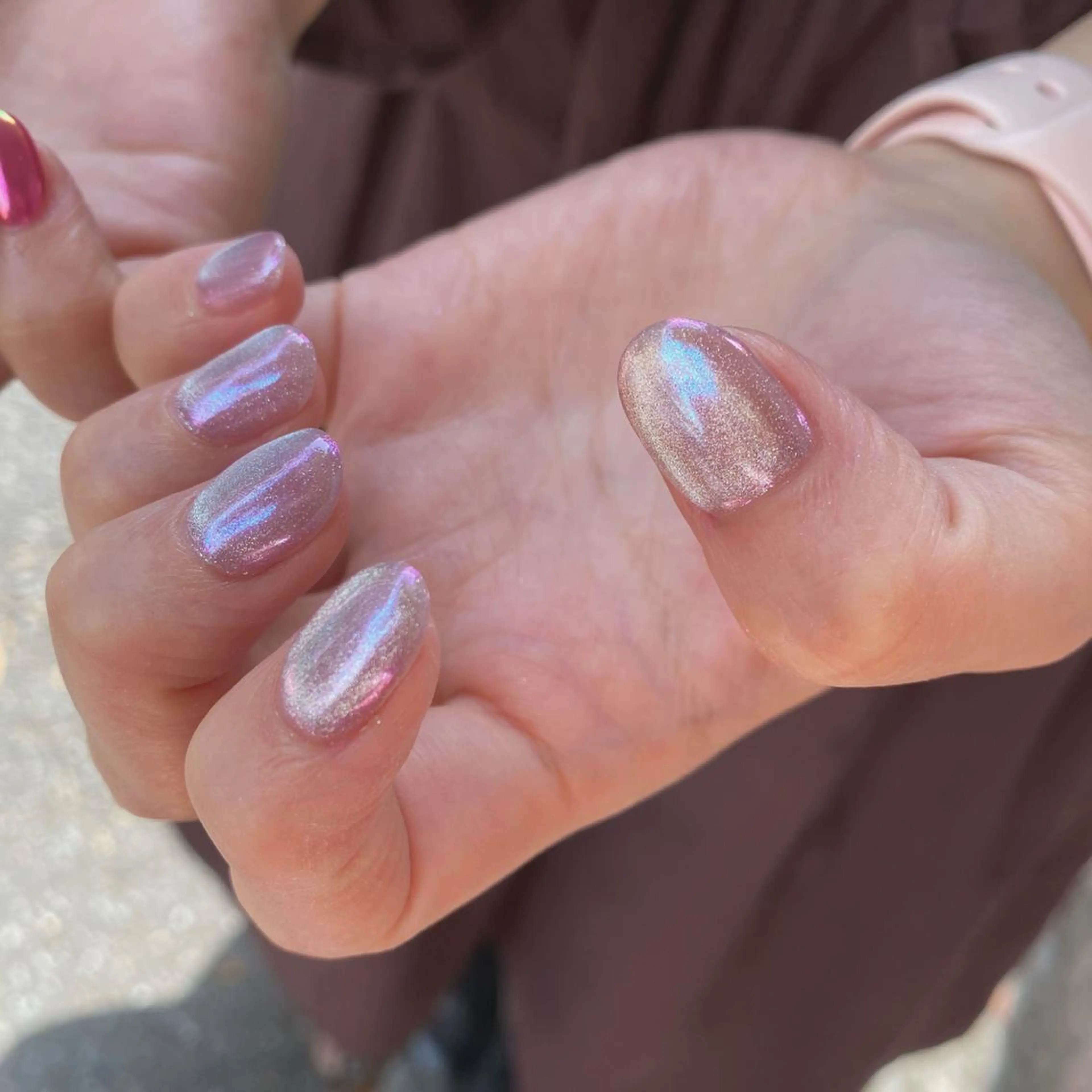 ネイル オーロラネイル マグネットネイル 🌼大西洋子 laughl🌼のネイルデザイン