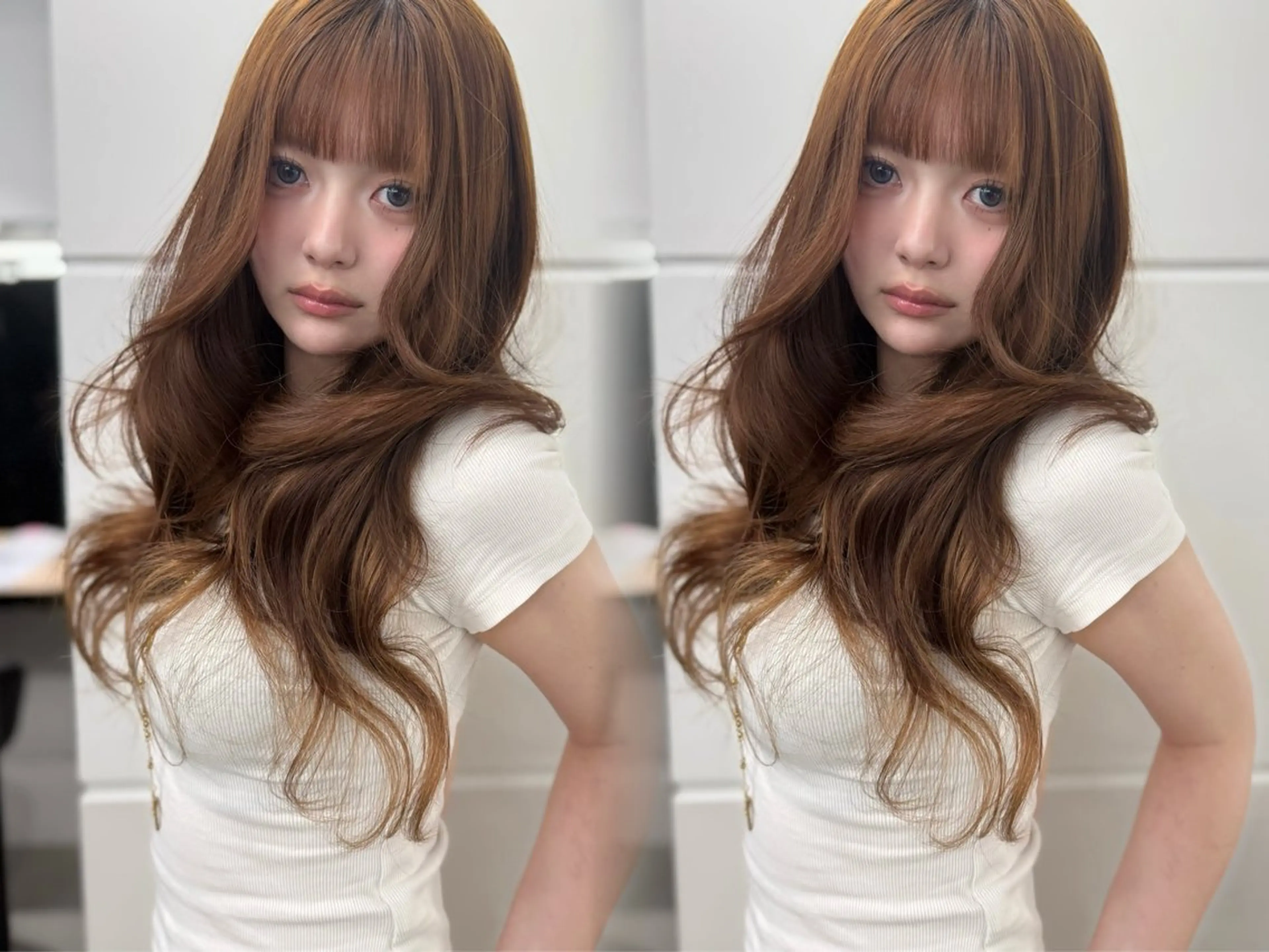 ロング カラー ベージュカラー ブリーチ ダブルカラー ブリーチなしカラー ピンクカラー カット ヘアカラー トリートメント Sea Shinjuku所属・海外レイヤーカット/ 新宿/TERUのヘアスタイル