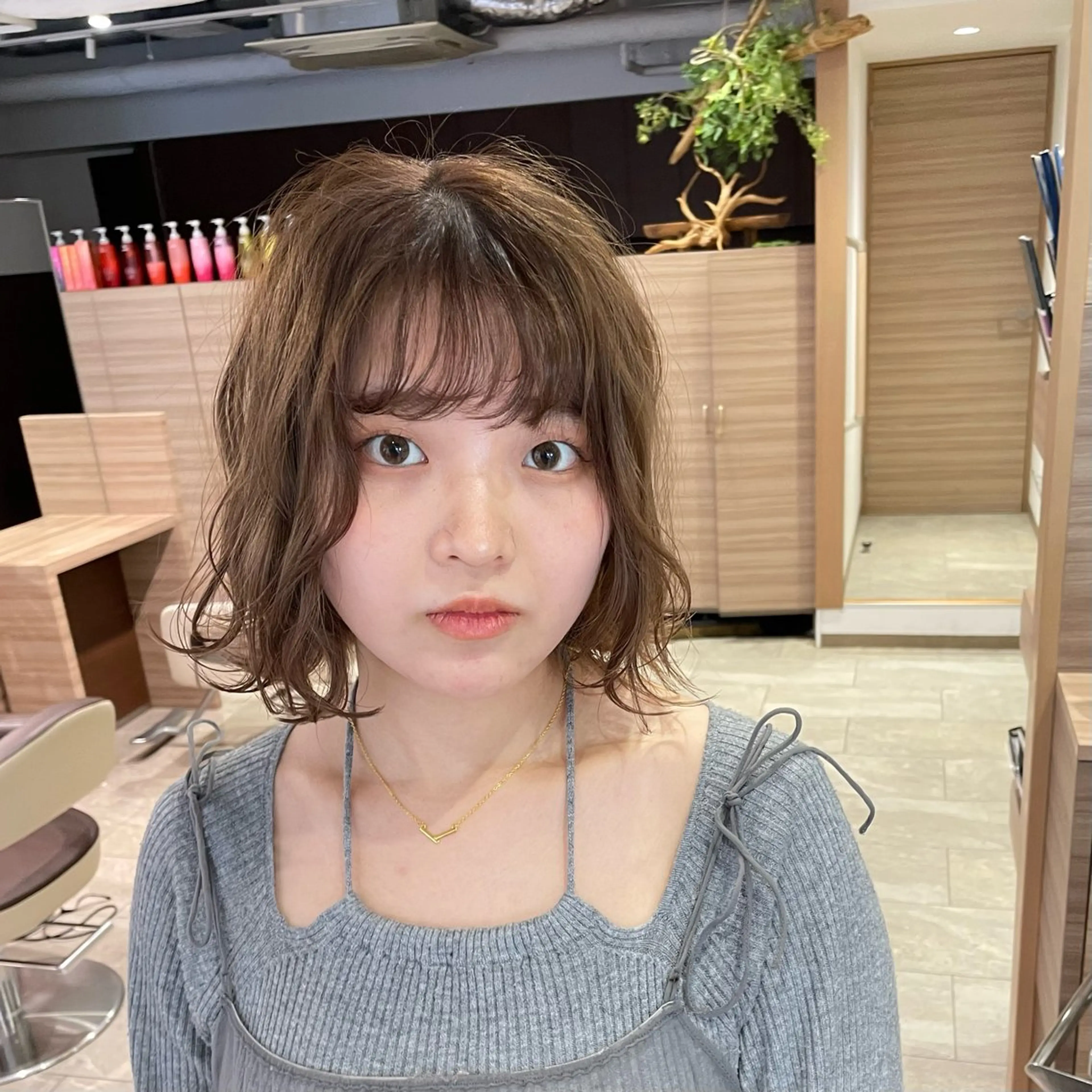 ミディアム カラー ブリーチ ヘアカラー トリートメント 透明感カラー/ 髪質改善/サクラ🌸のヘアスタイル