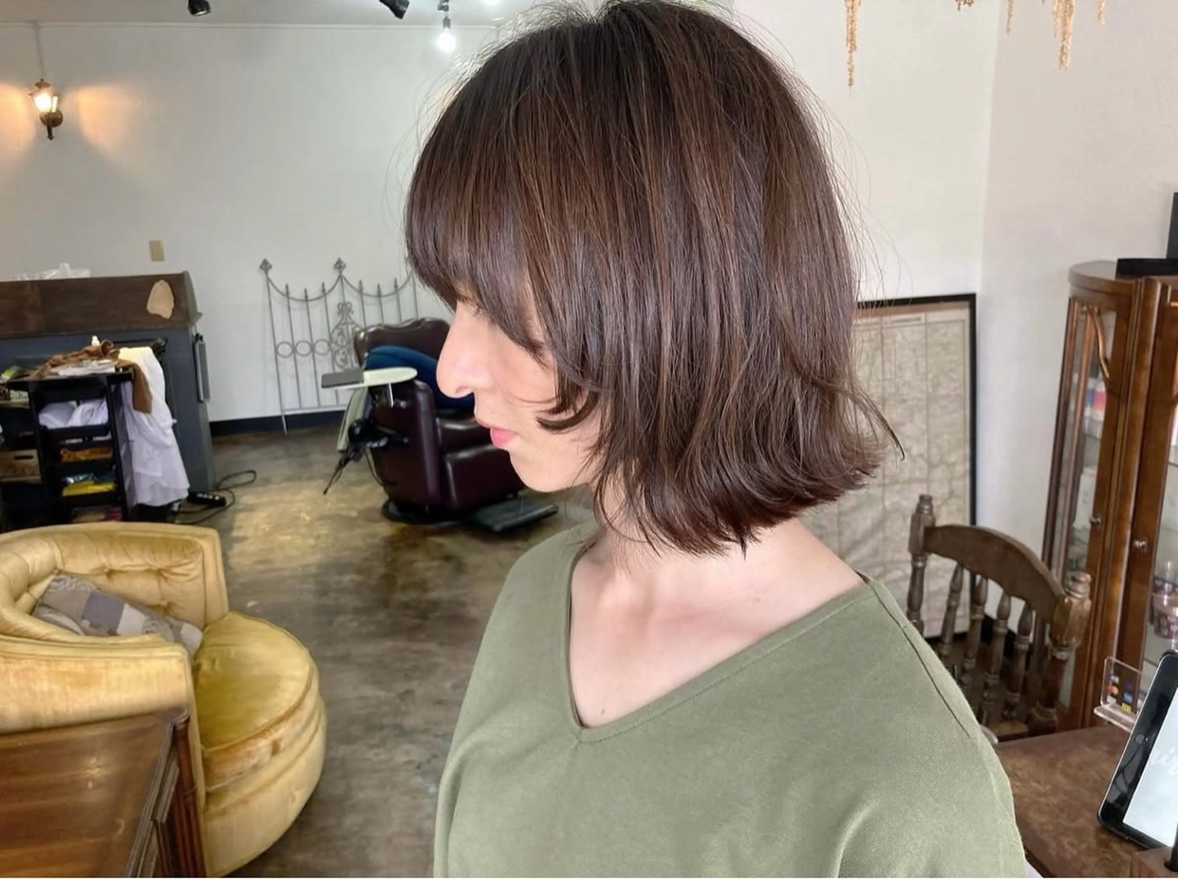 ミディアム カラー hair&make chambreのヘアスタイル