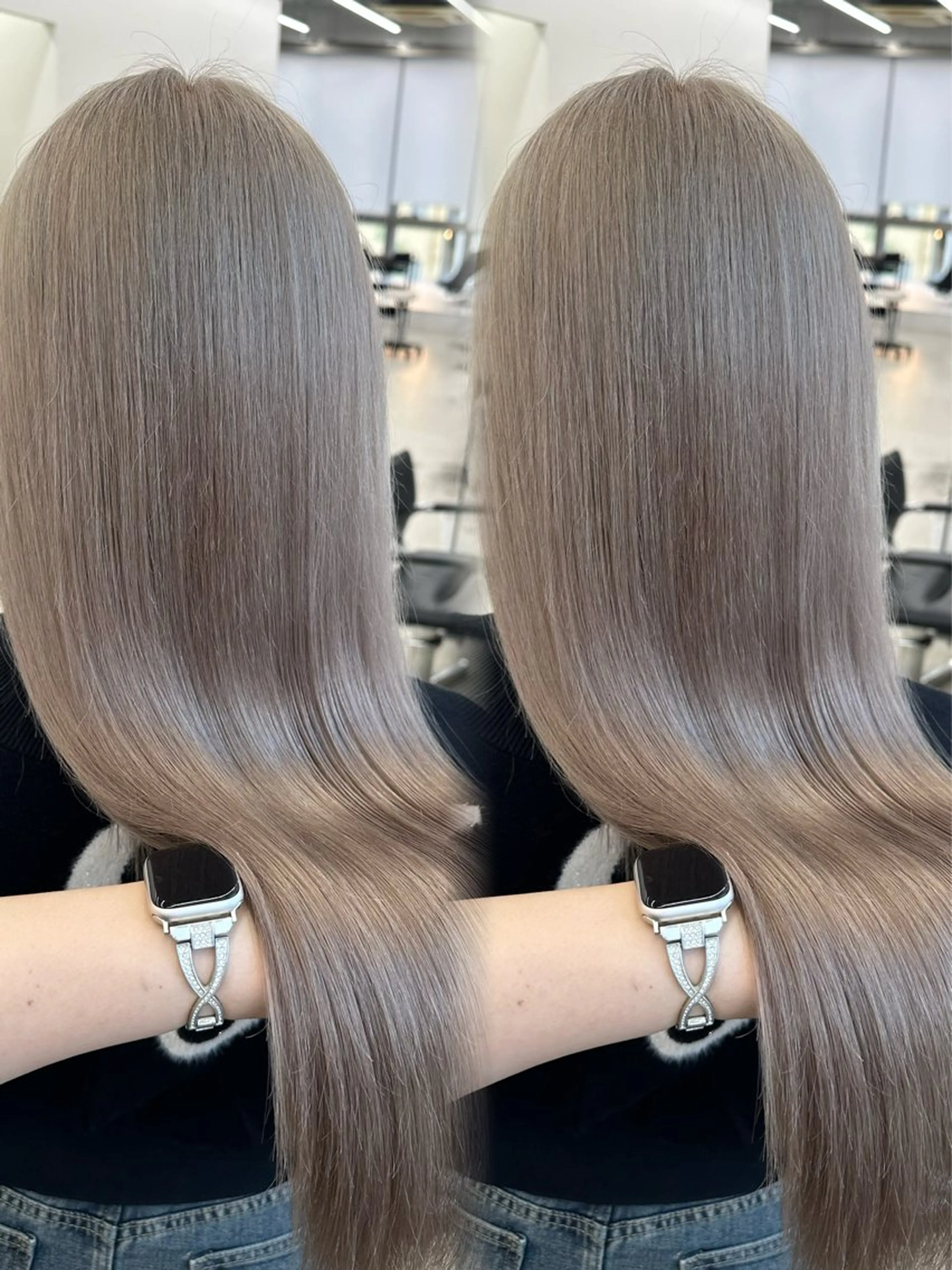 ロング カラー ヘアアレンジ ベージュカラー ブリーチ 抜きっぱなしブロンド ブロンド ブラウンカラー ヘアカラー ヘアセット 原宿ハイトーンカラー 🌼みるい🌼のヘアスタイル