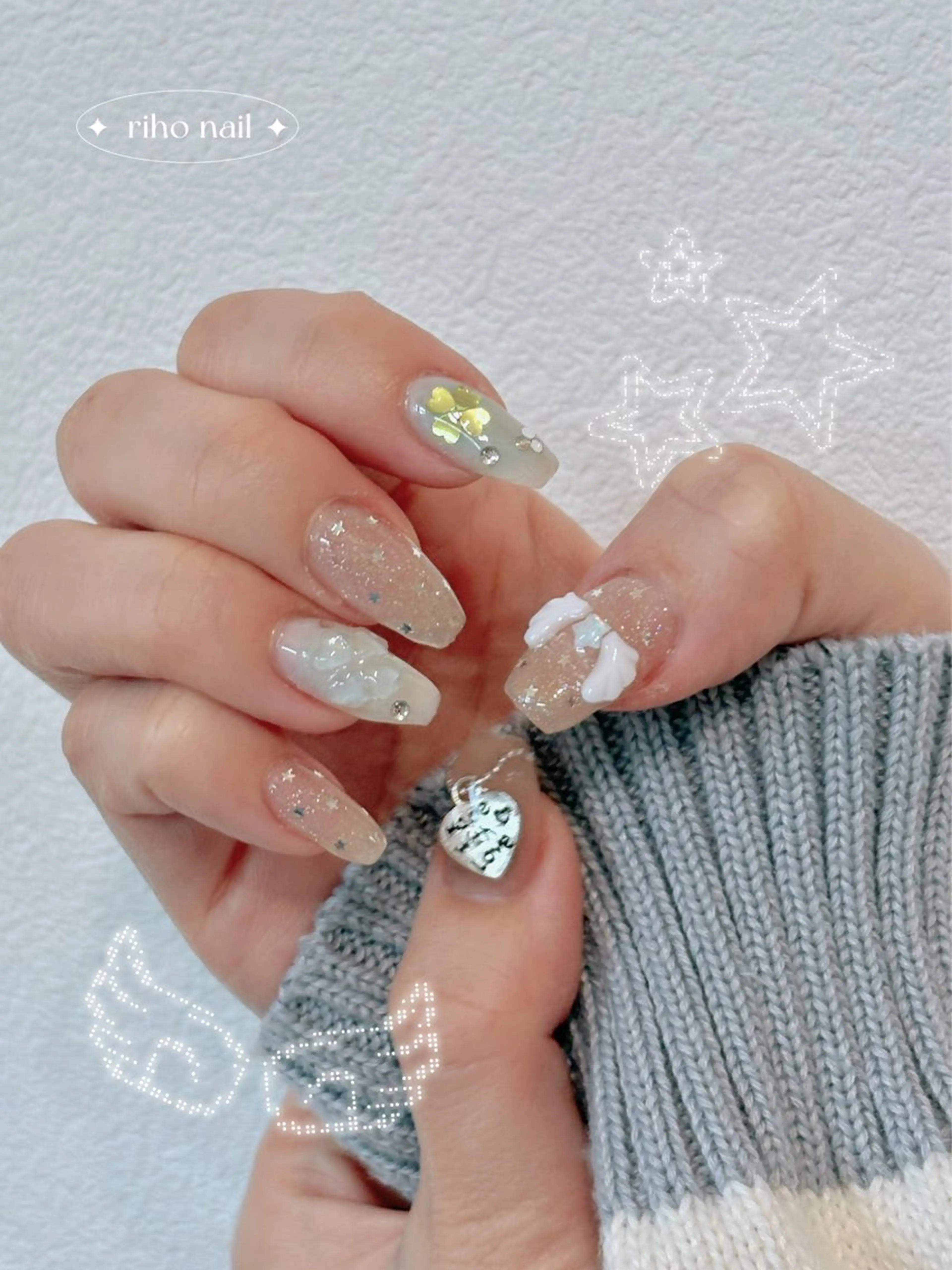 ネイル ハンドネイル 艶/マグネット/網紅 /韓国/岩下りほのネイルデザイン