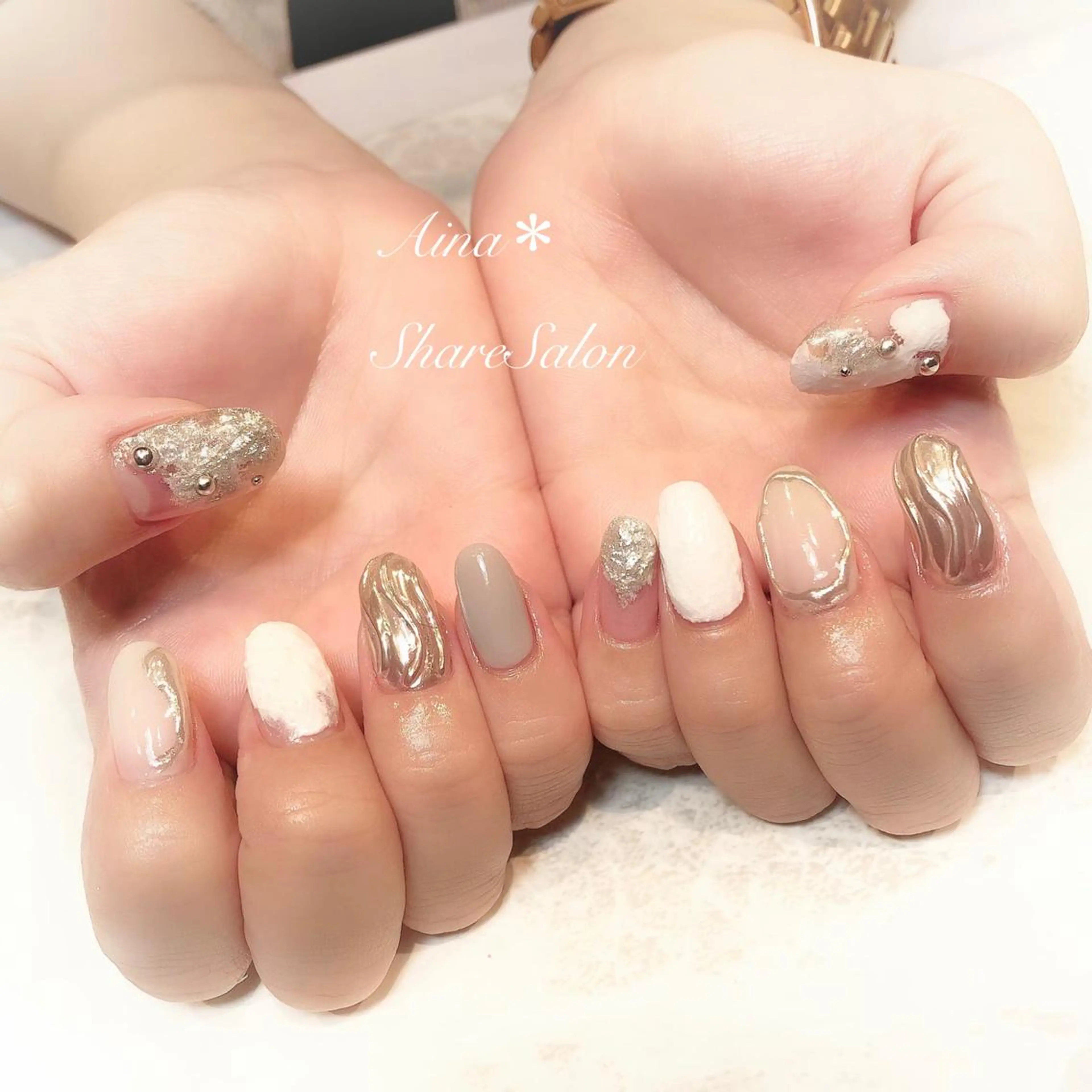 ネイル AinaShareSalon所属・Yui*Aina ShareSalonのネイルデザイン