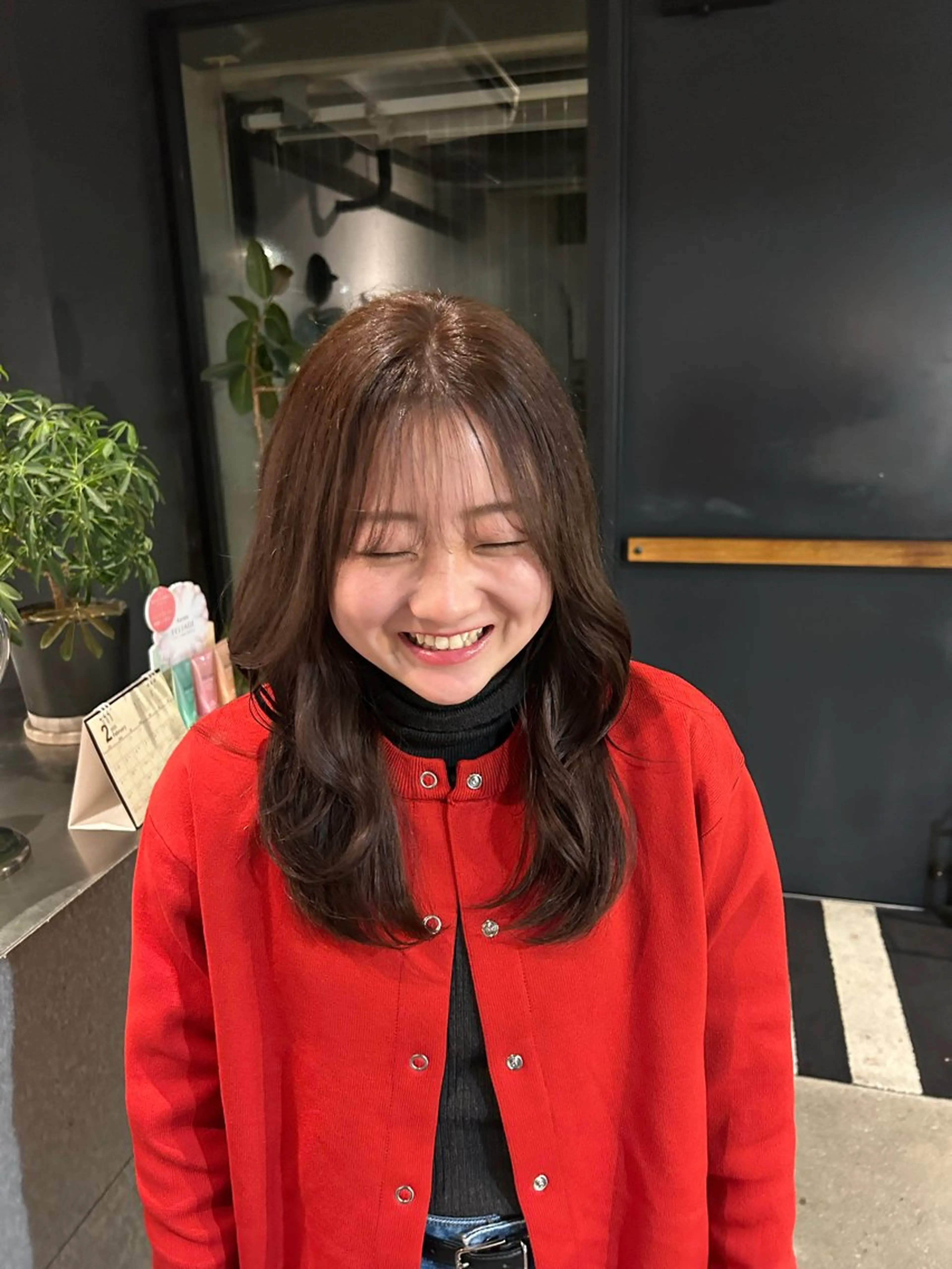 セミロング カット ヘアカラー トリートメント 【メンズモデル 募集中】永嶋芽衣のヘアスタイル