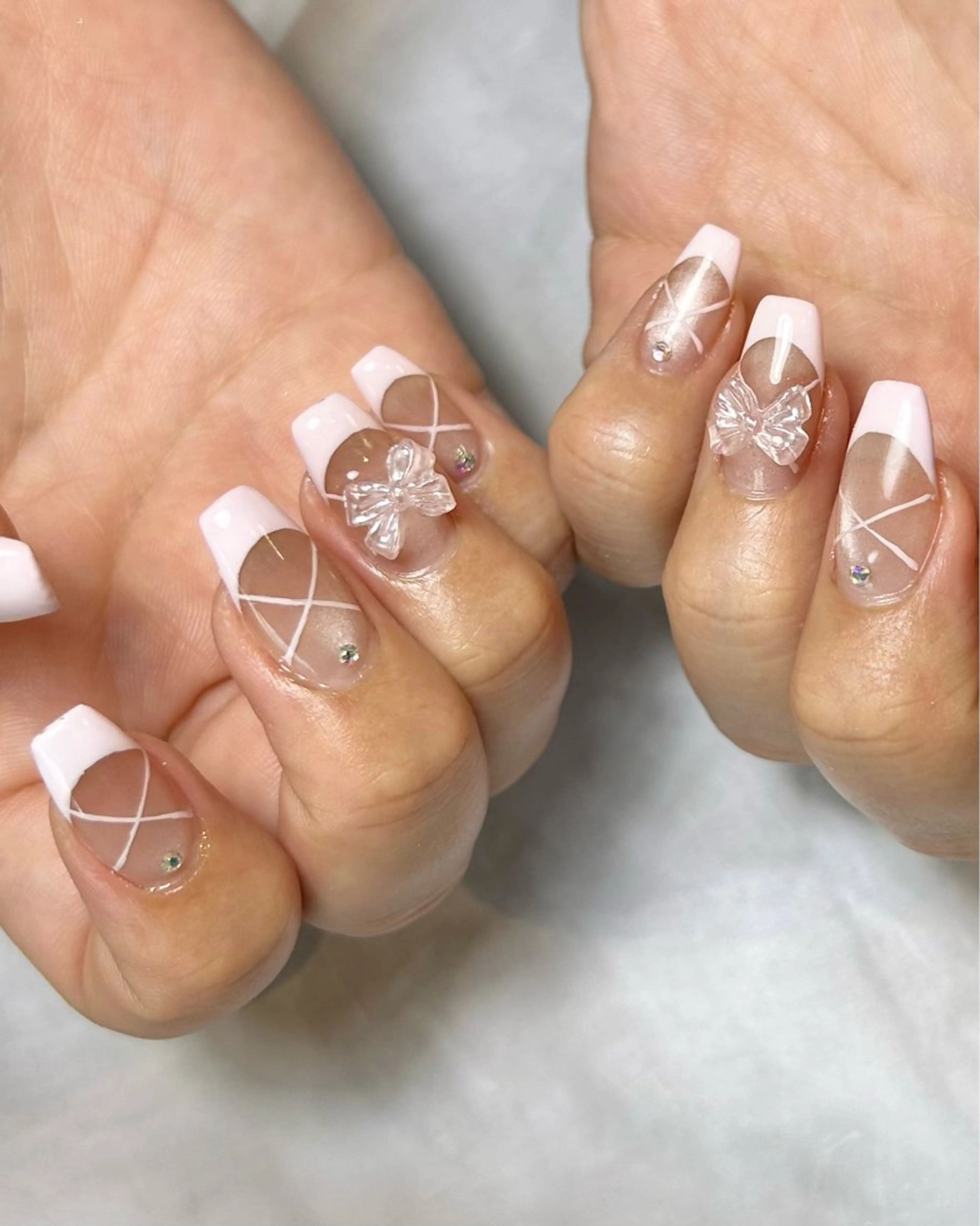 ネイル フレンチネイル 持ち込み ハンドネイル Reflection marikoのネイルデザイン