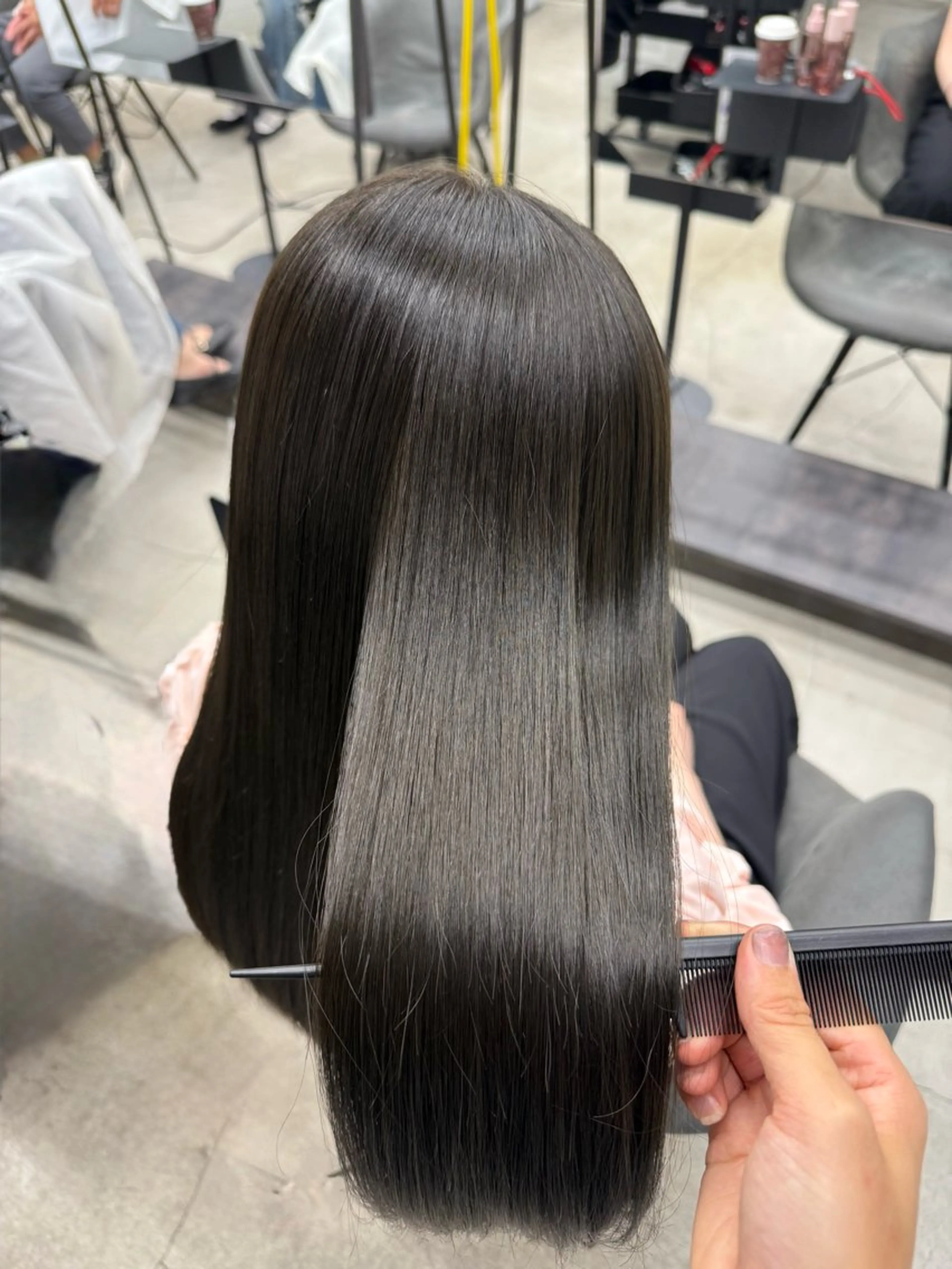 ロング カット ヘアカラー トリートメント 韓国🫧髪質改善🫧 縮毛矯正🫧陽菜🫧のヘアスタイル