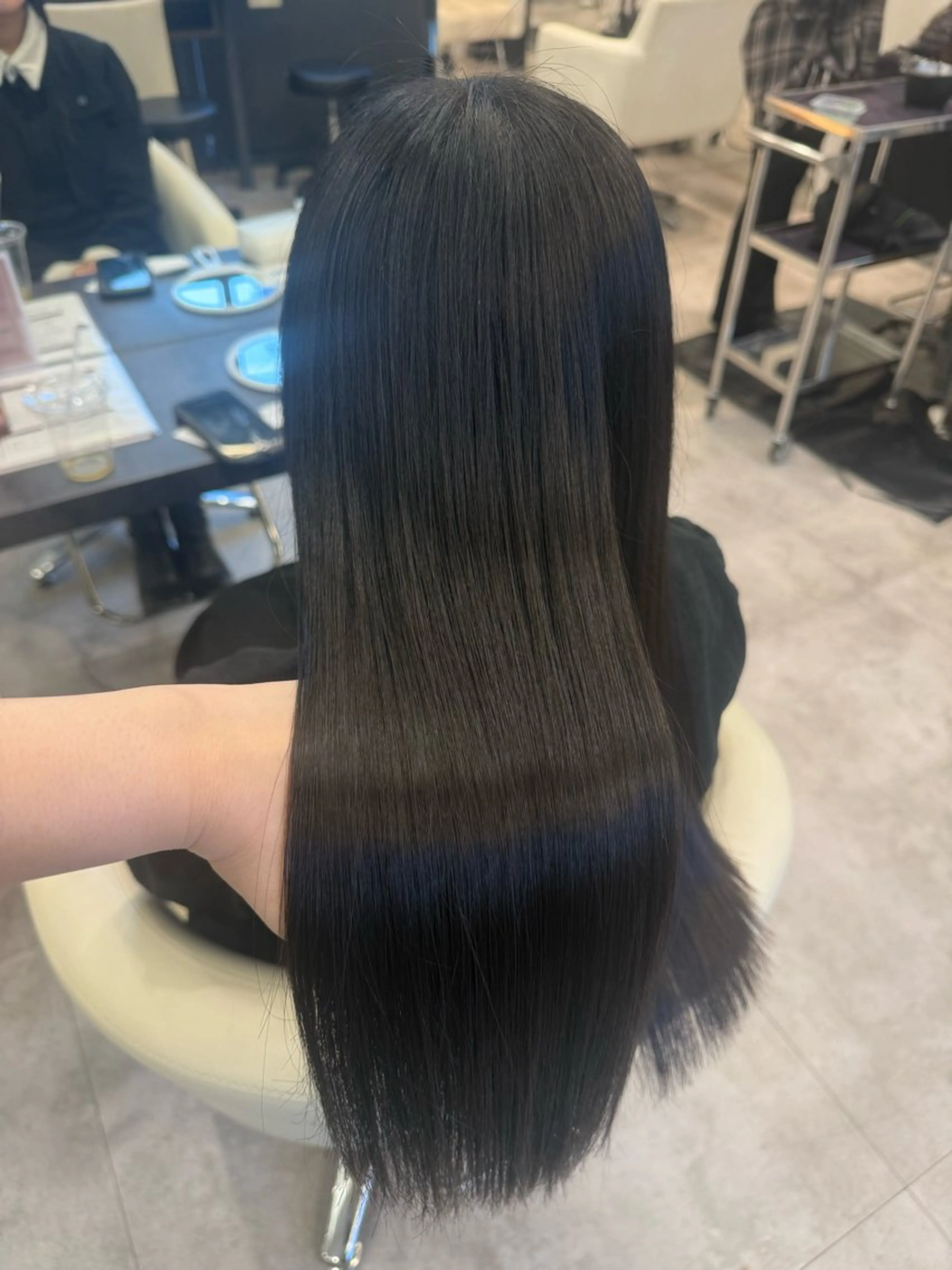 ロング カラー 酸性ストレート カット ヘアカラー 縮毛矯正 渋谷髪質改善/縮毛 矯正/かすが🪽🫧のヘアスタイル