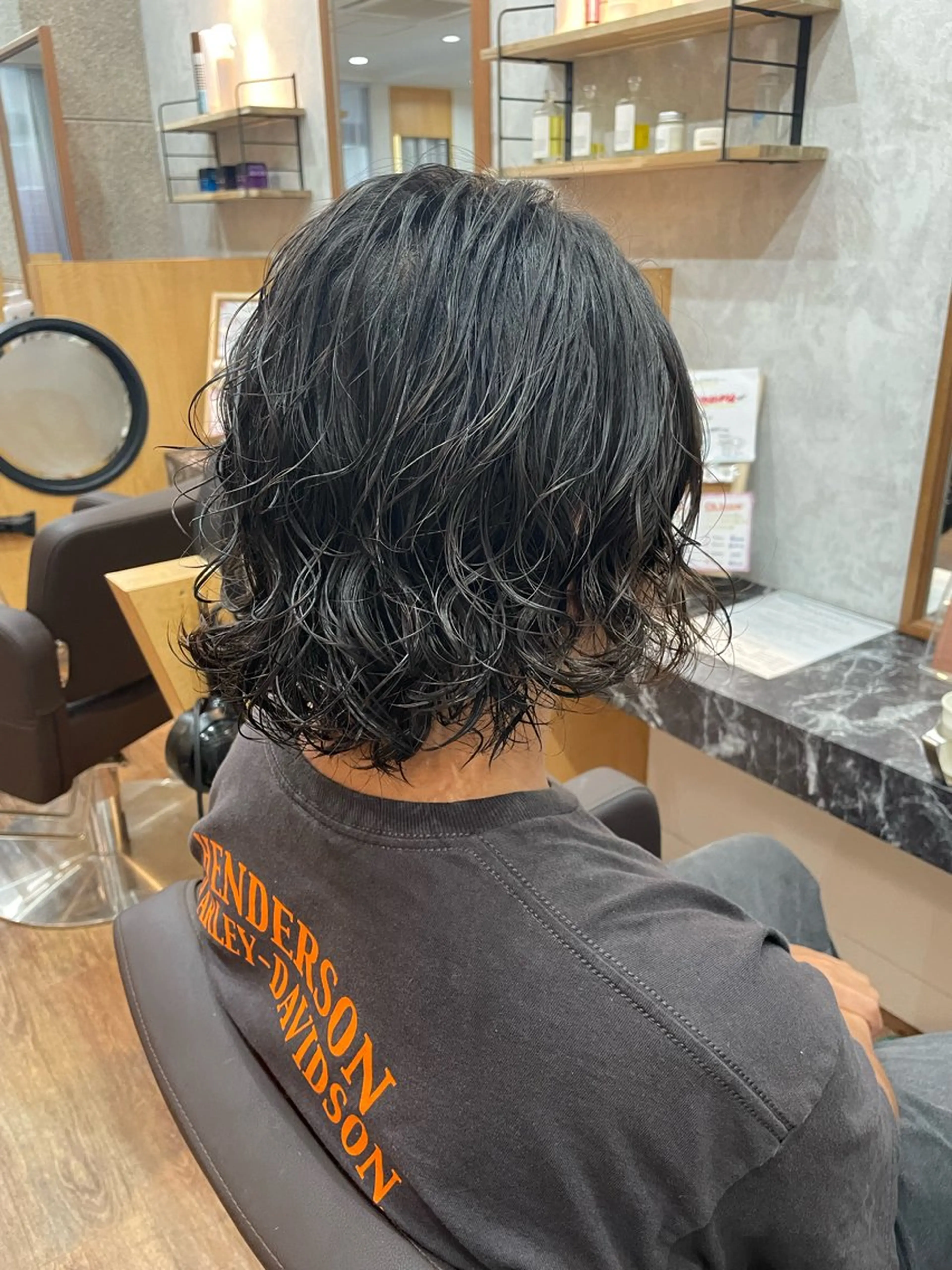 ミディアム パーマ メンズ ミディアムパーマ メンズパーマ ACTION心斎橋店 Lisaのヘアスタイル