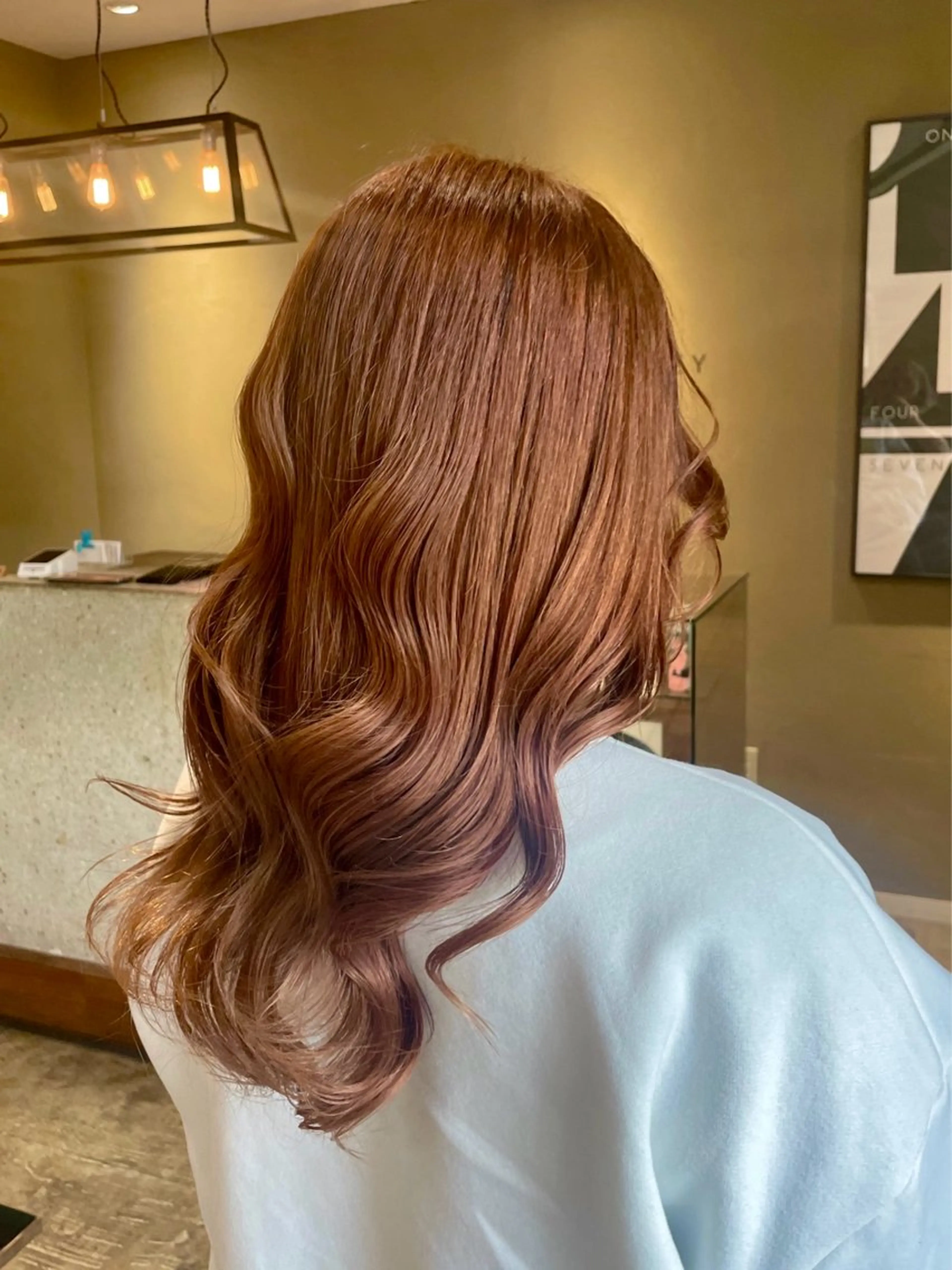 セミロング カラー ヘアカラー 𝒚𝒖-𝒓𝒊 ⸝⋆艶color🌙のヘアスタイル