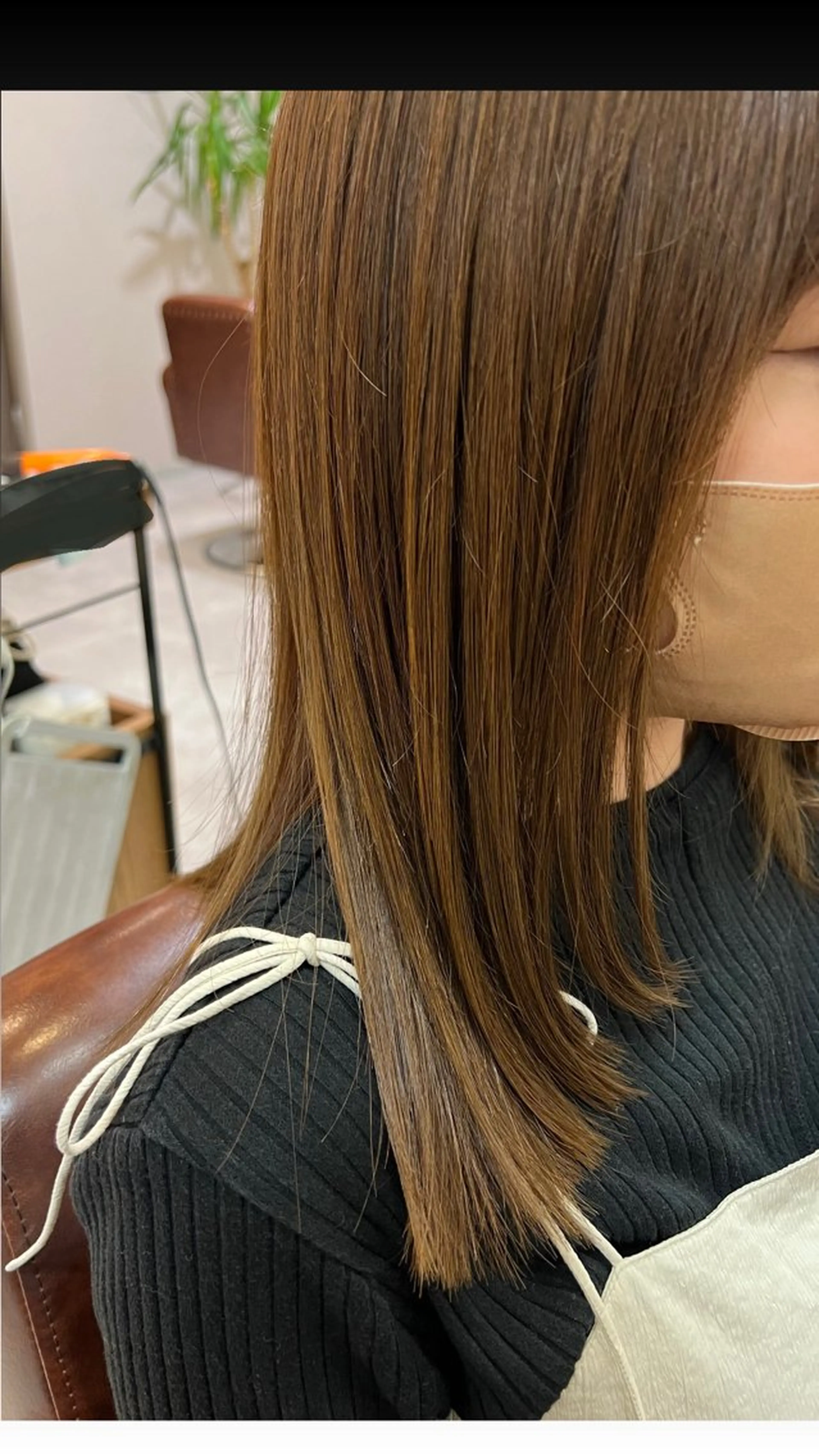 セミロング 顔周りカット レイヤーカット 佐藤 あんなのヘアスタイル