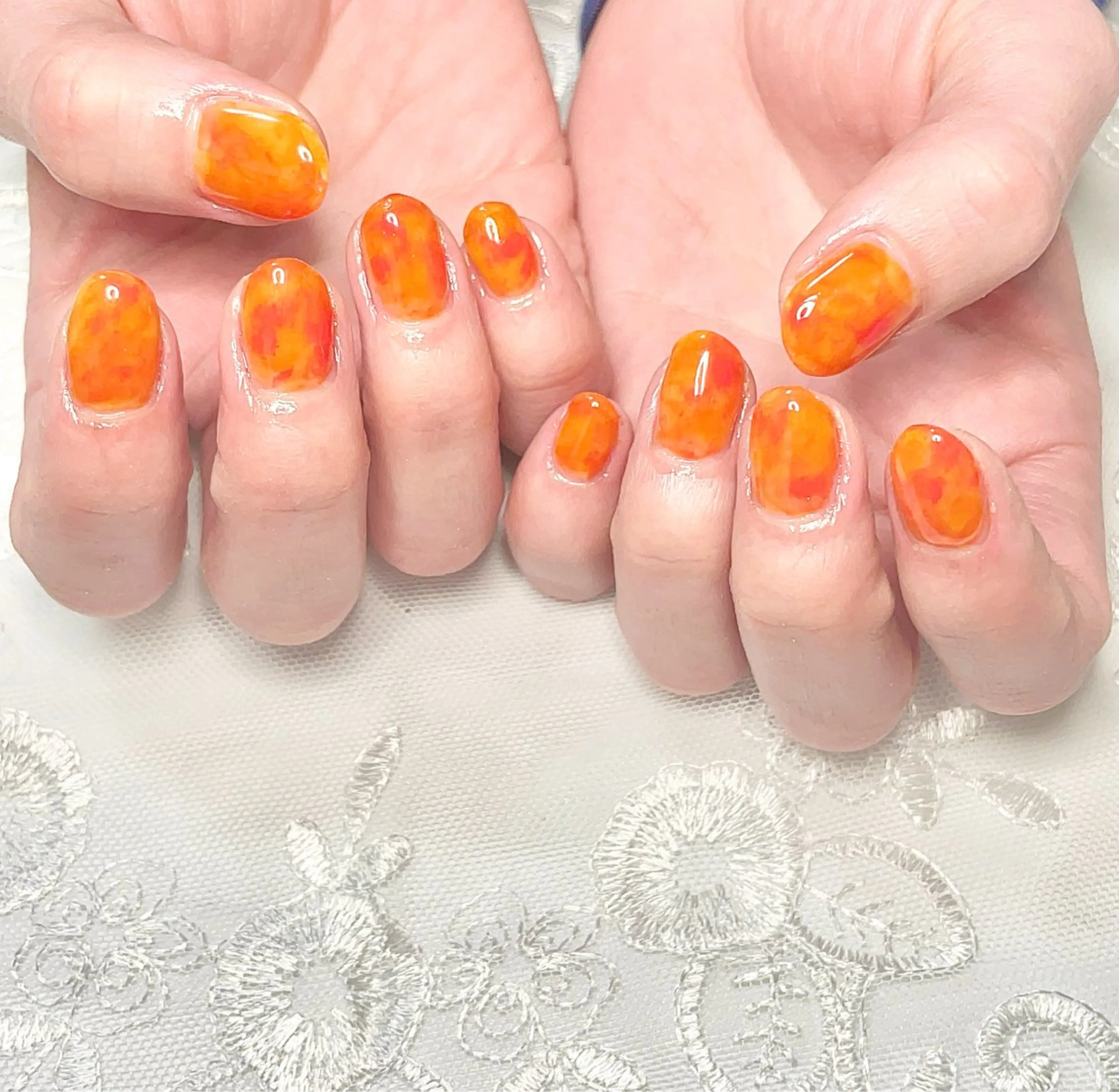 ネイル べっ甲ネイル ニュアンスネイル ハンドネイル Nail Salon Repos【ルポ】のネイルデザイン