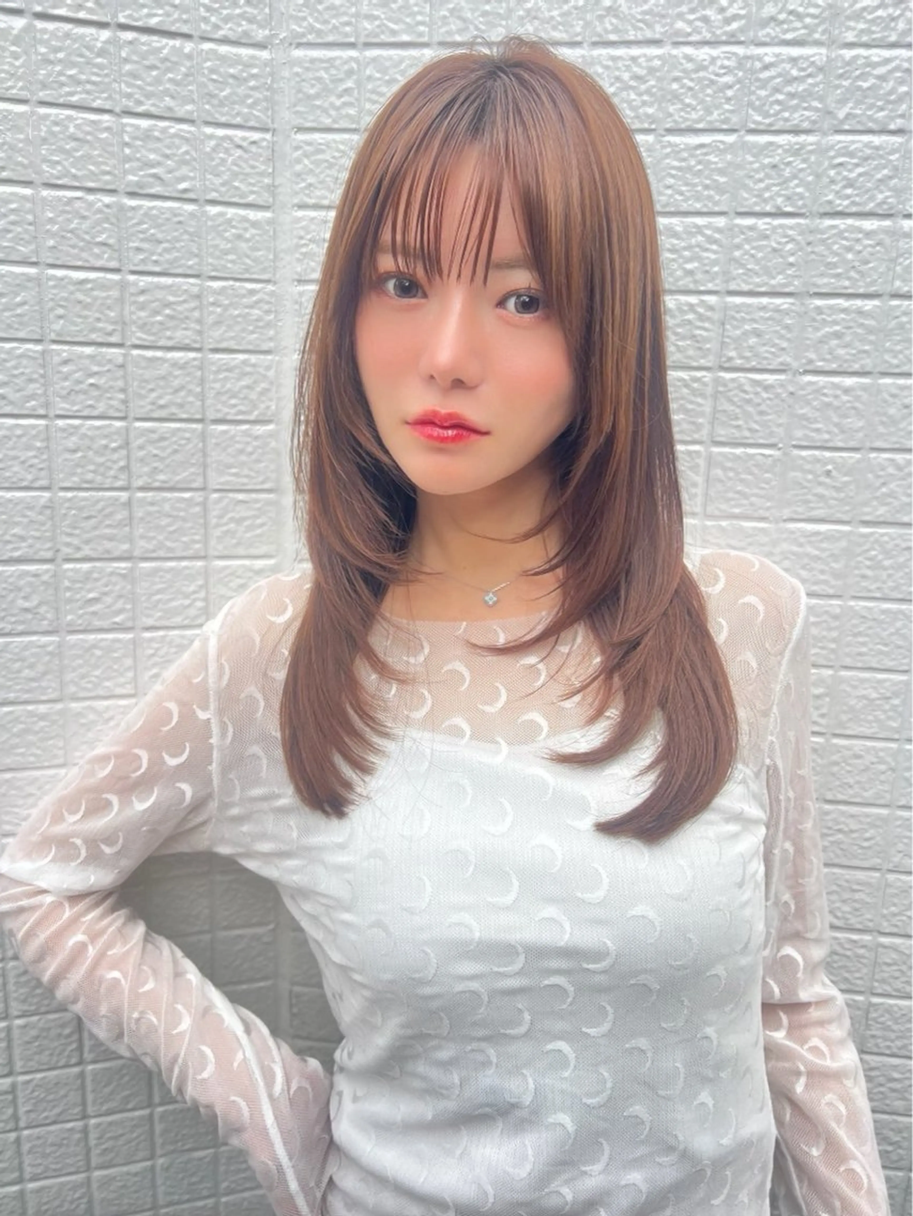 ロング 韓国風ヘア レイヤーカット 🏄MUSASHI カラー/レイヤー/のヘアスタイル