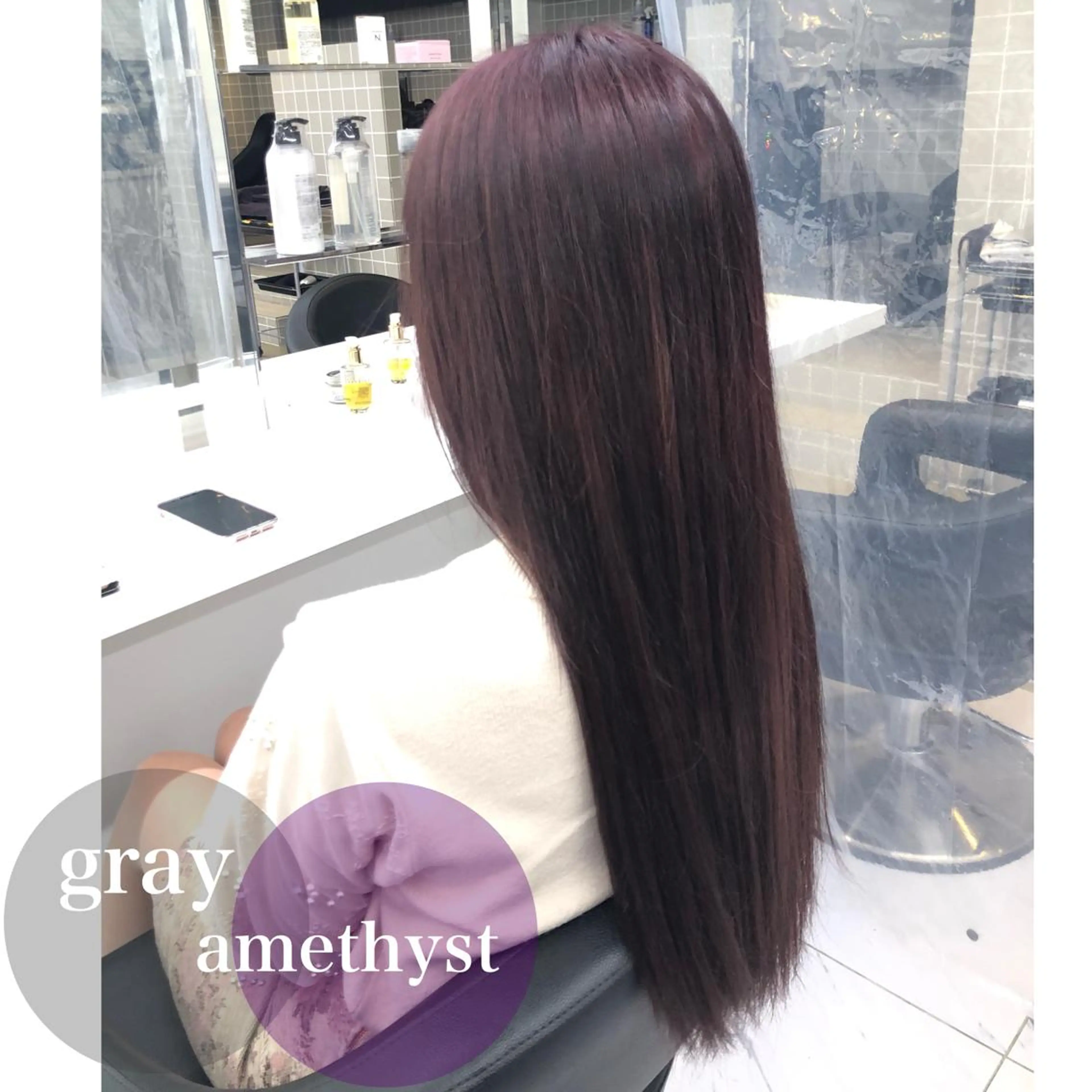 セミロング カラー パーマ ヘアアレンジ メンズ キッズ ネイル マツエク・マツパ 🦋韓国レイヤー｜ 透明感グレージュ🦋のヘアスタイル