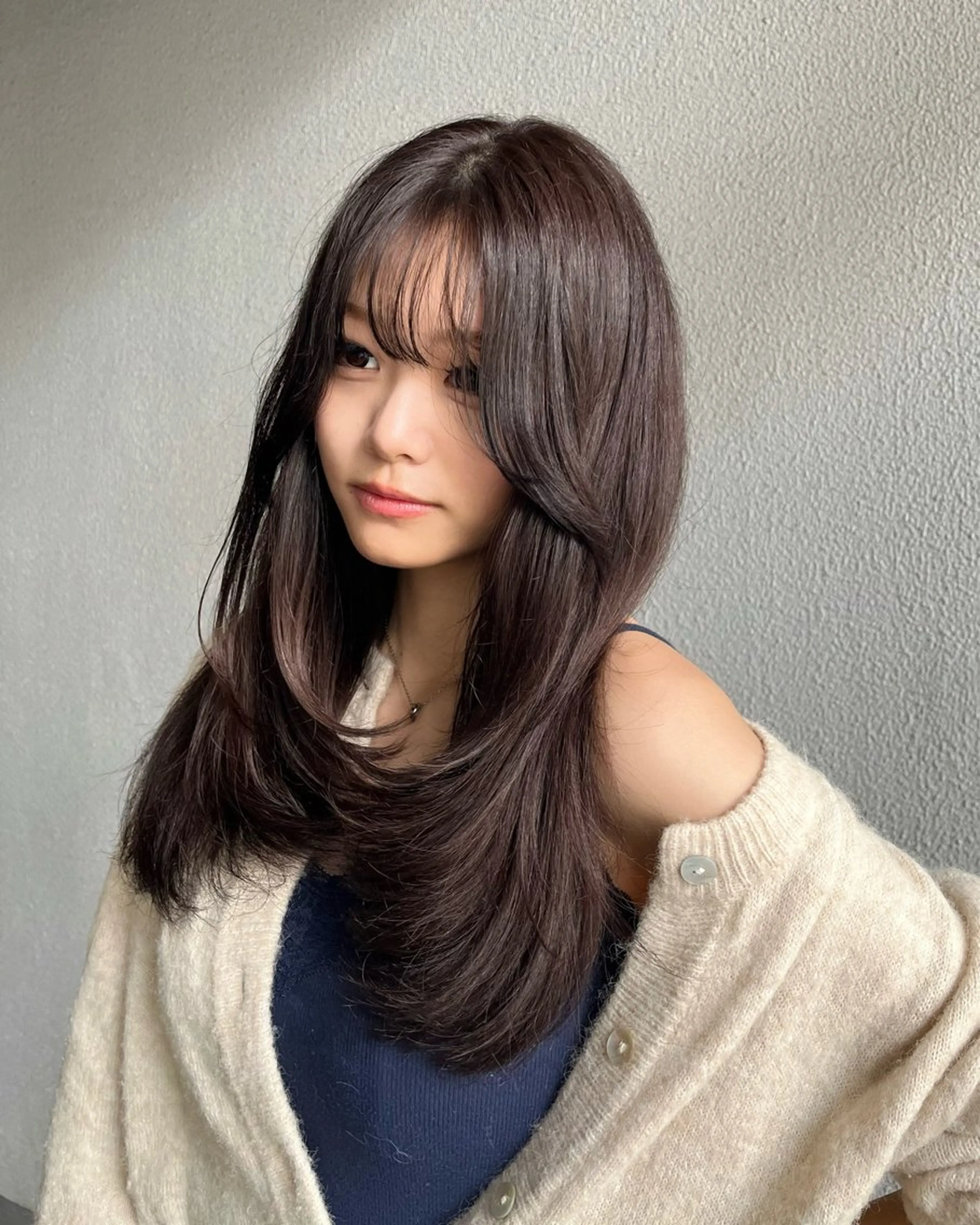 セミロング カラー ブラウンカラー パーマ/縮毛矯正 /かわいい/せき🫧のヘアスタイル