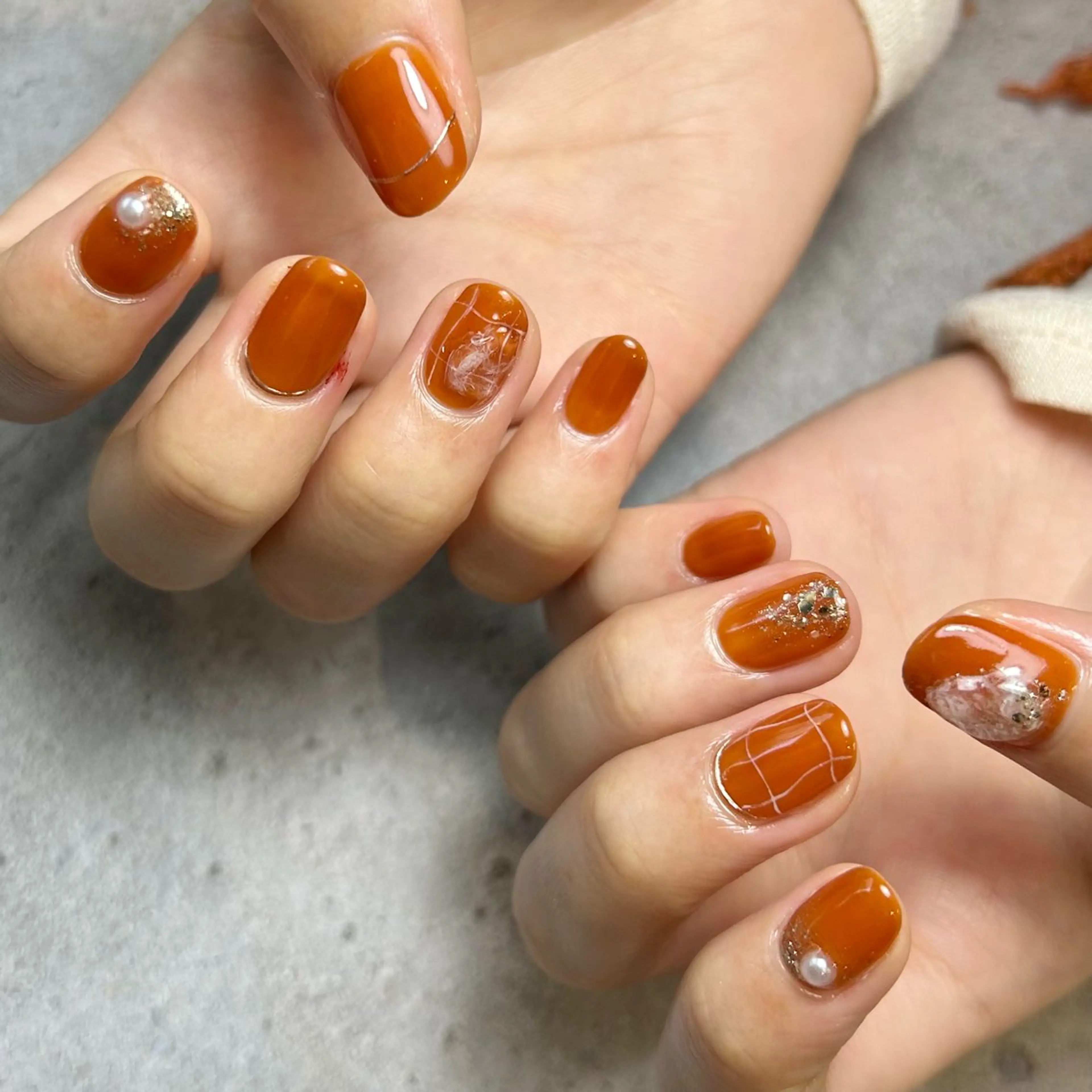 ネイル ニュアンスネイル シンプルネイル ハンドネイル Reflection marikoのネイルデザイン