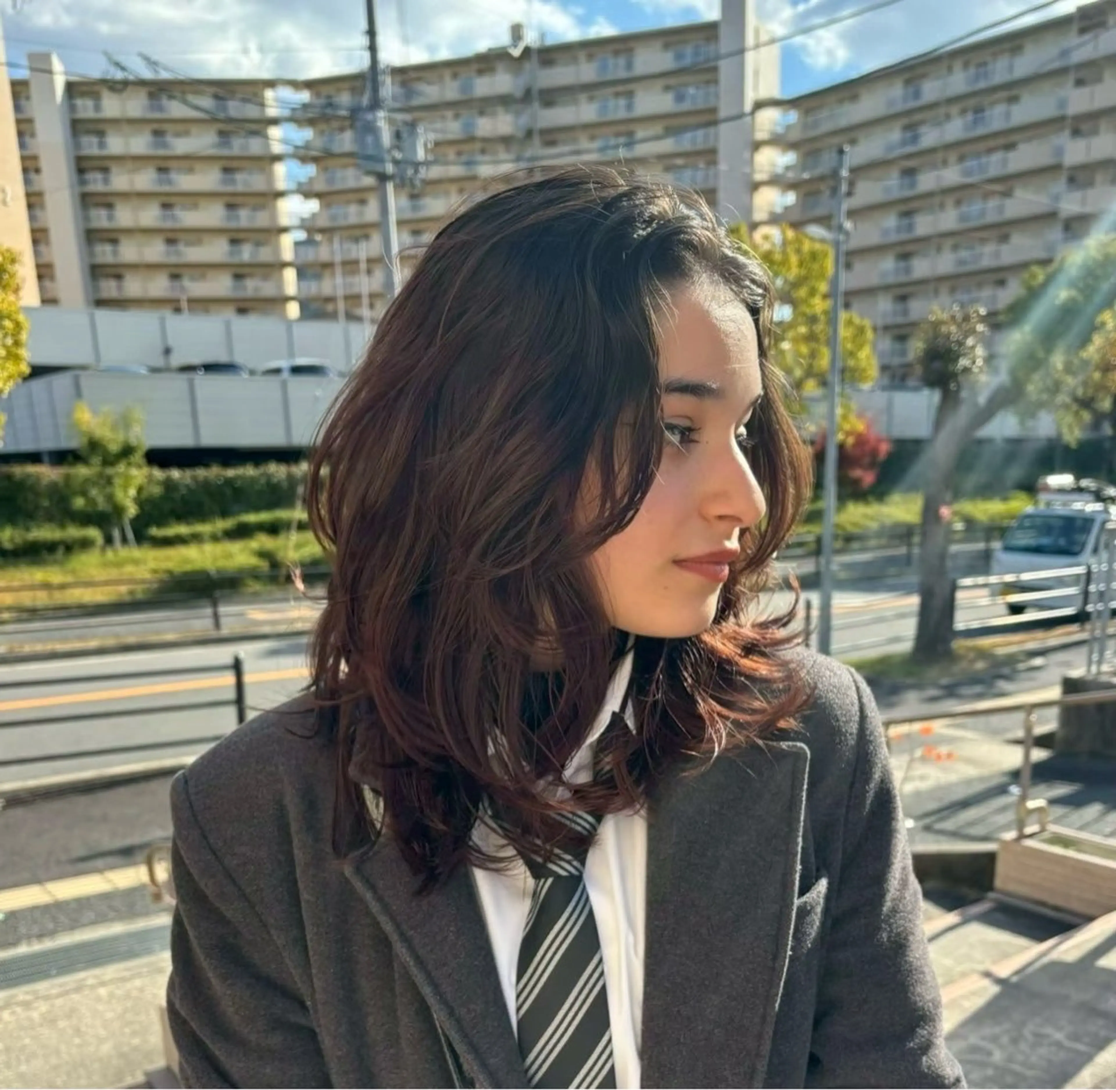 ミディアム パーマ HINA /パーマ/ YOKE / 桃山台のヘアスタイル