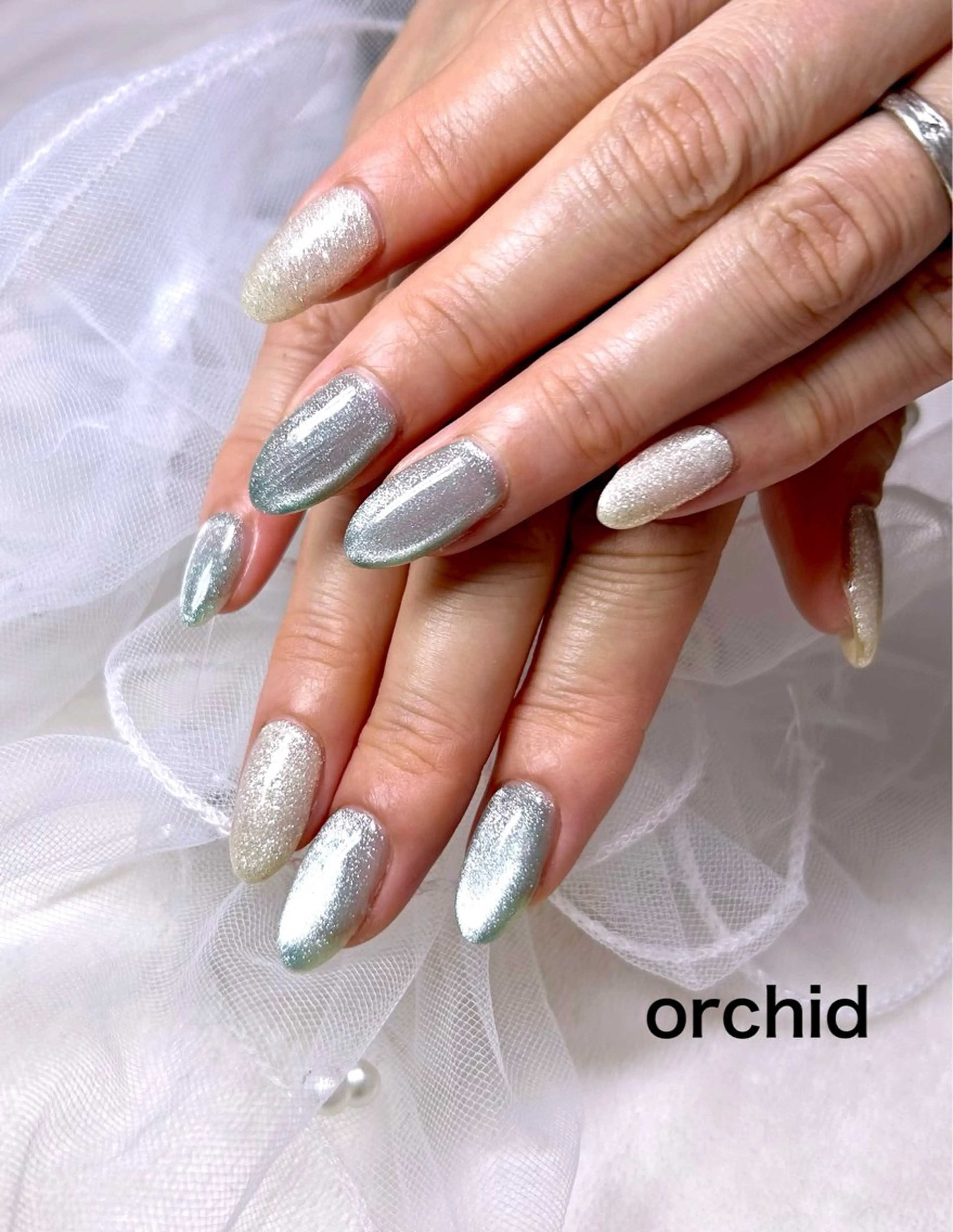 ネイル ハンドネイル orchid ♡オーキッドのネイルデザイン