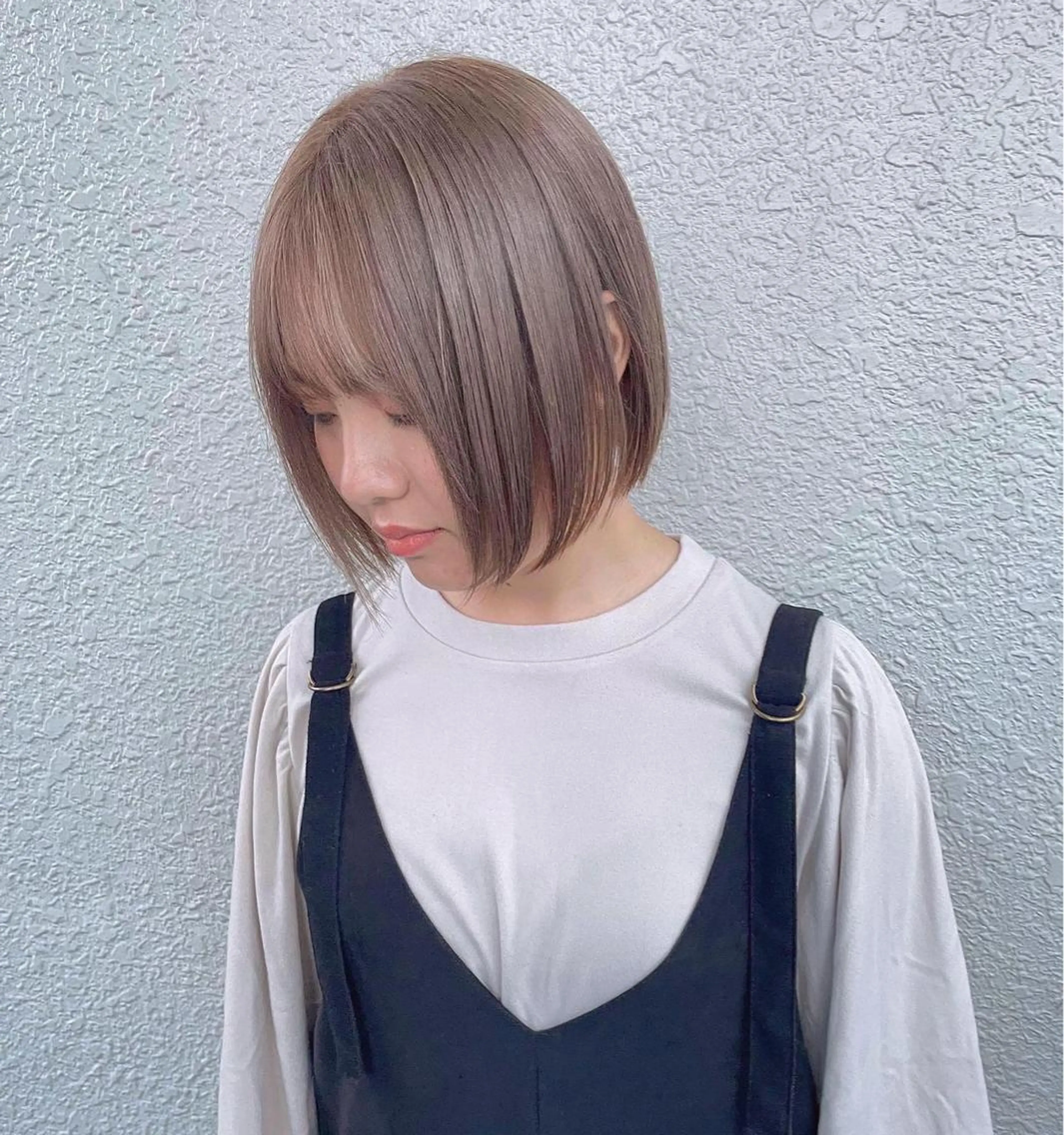 ミディアム ヘアカラー トリートメント ボブ/縮毛矯正 🌟梅田盛一🌟のヘアスタイル