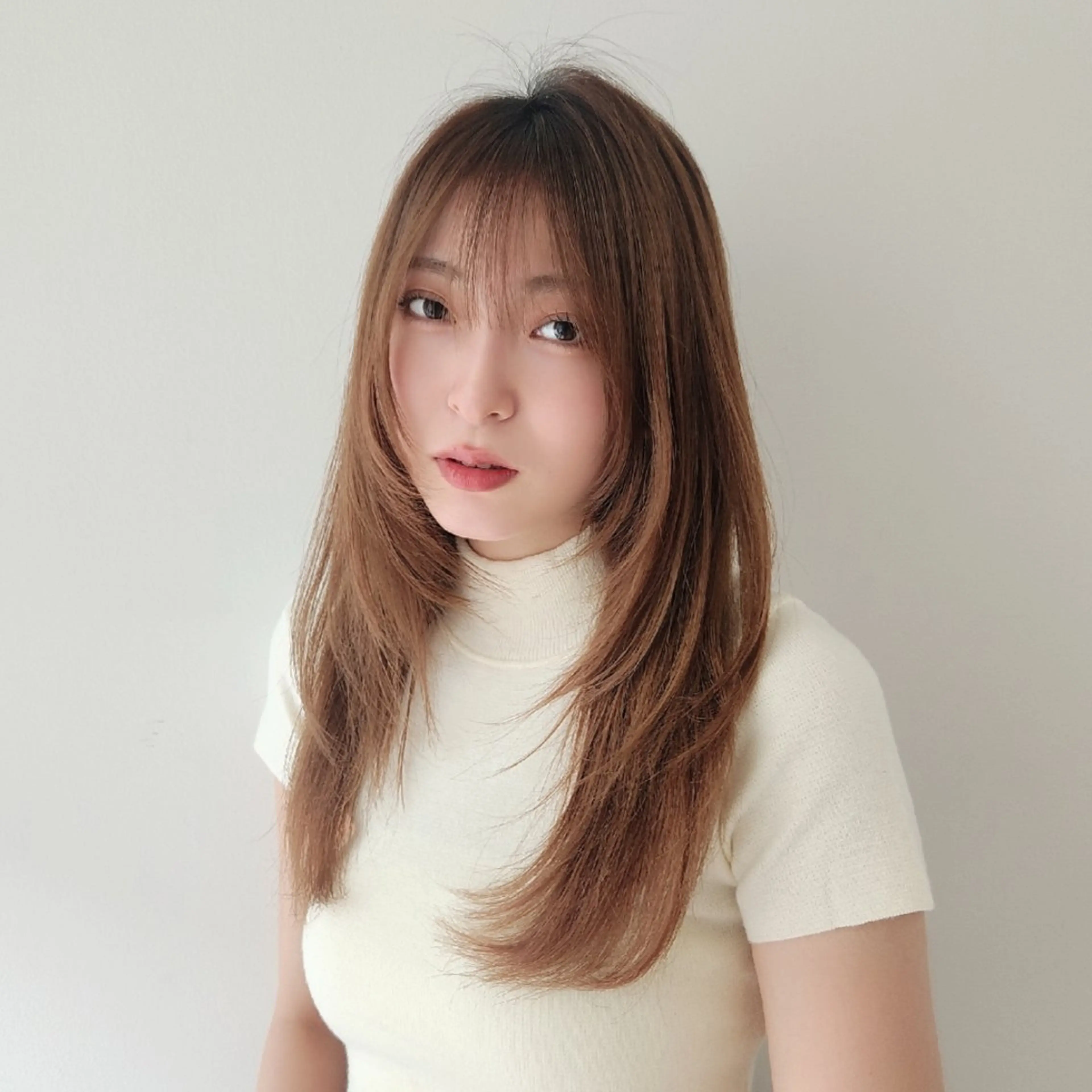 ロング カラー カット ヘアカラー トリートメント Nanako。/韓国 ハッシュカットのヘアスタイル