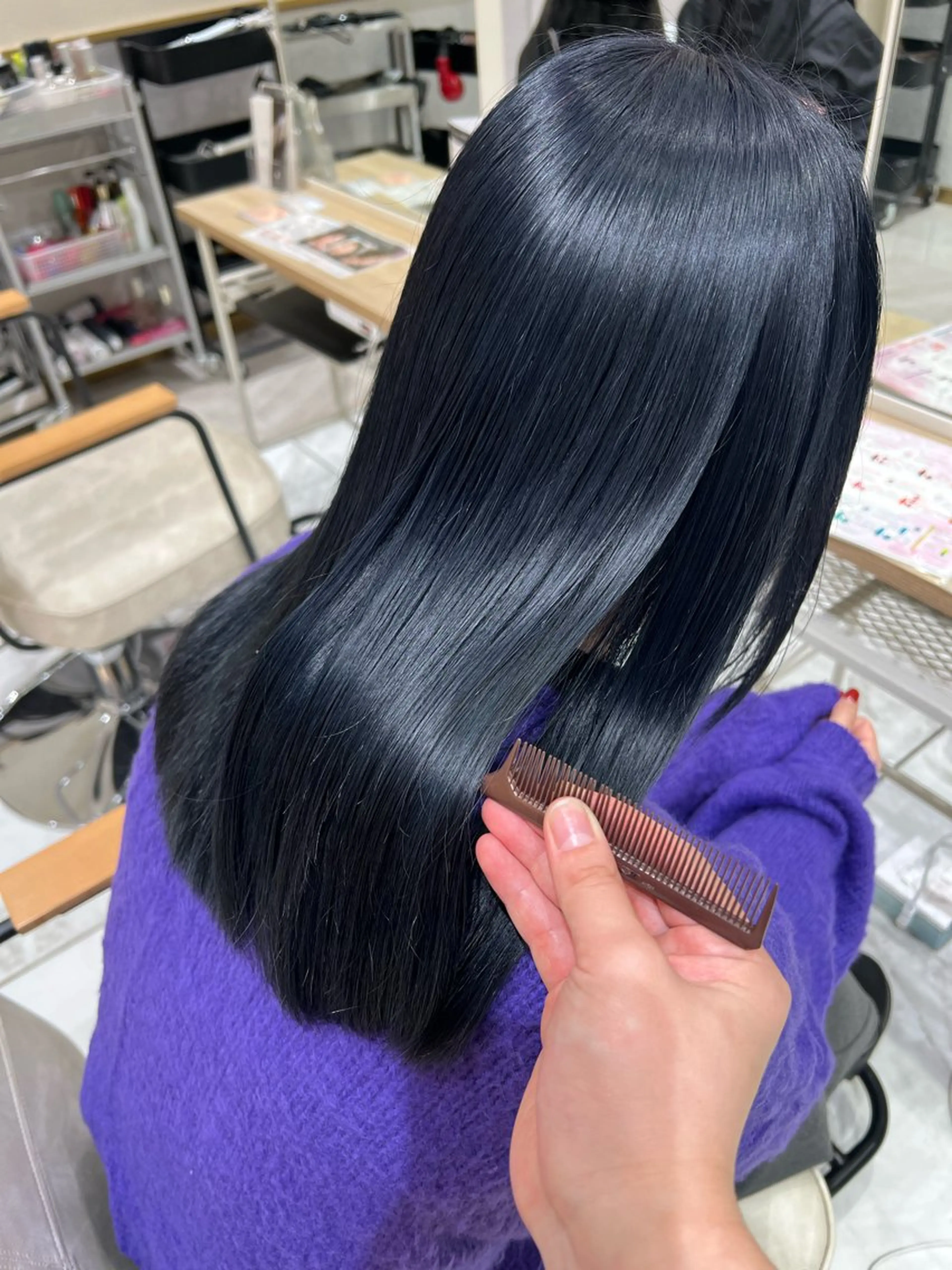 セミロング 髪質改善 トリートメント ヘアカラー トリートメント レディースパーマ 🧺🪽/SHUNOのヘアスタイル