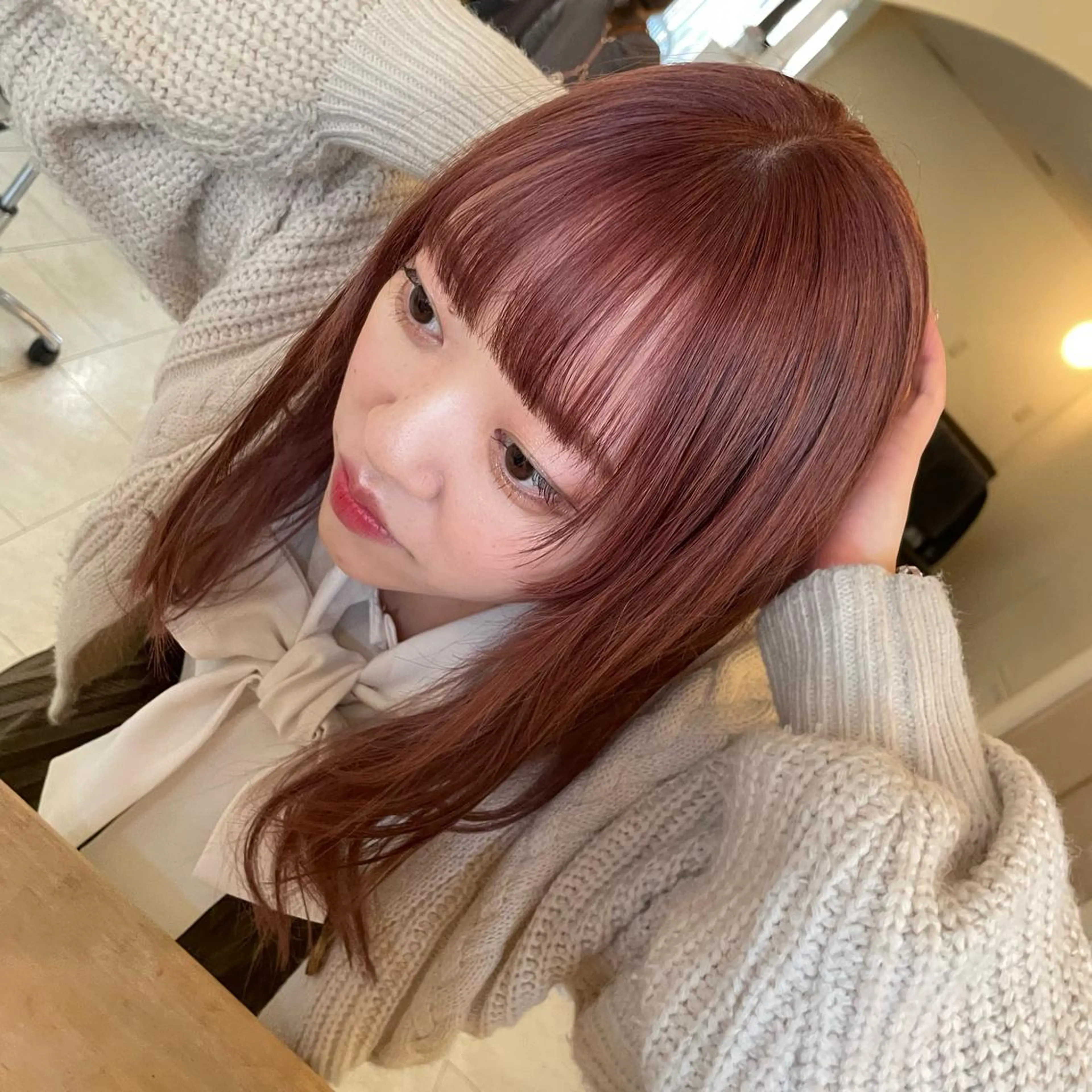 セミロング カット ヘアカラー ボブウルフ／ボブ Satsuki【名駅のヘアスタイル