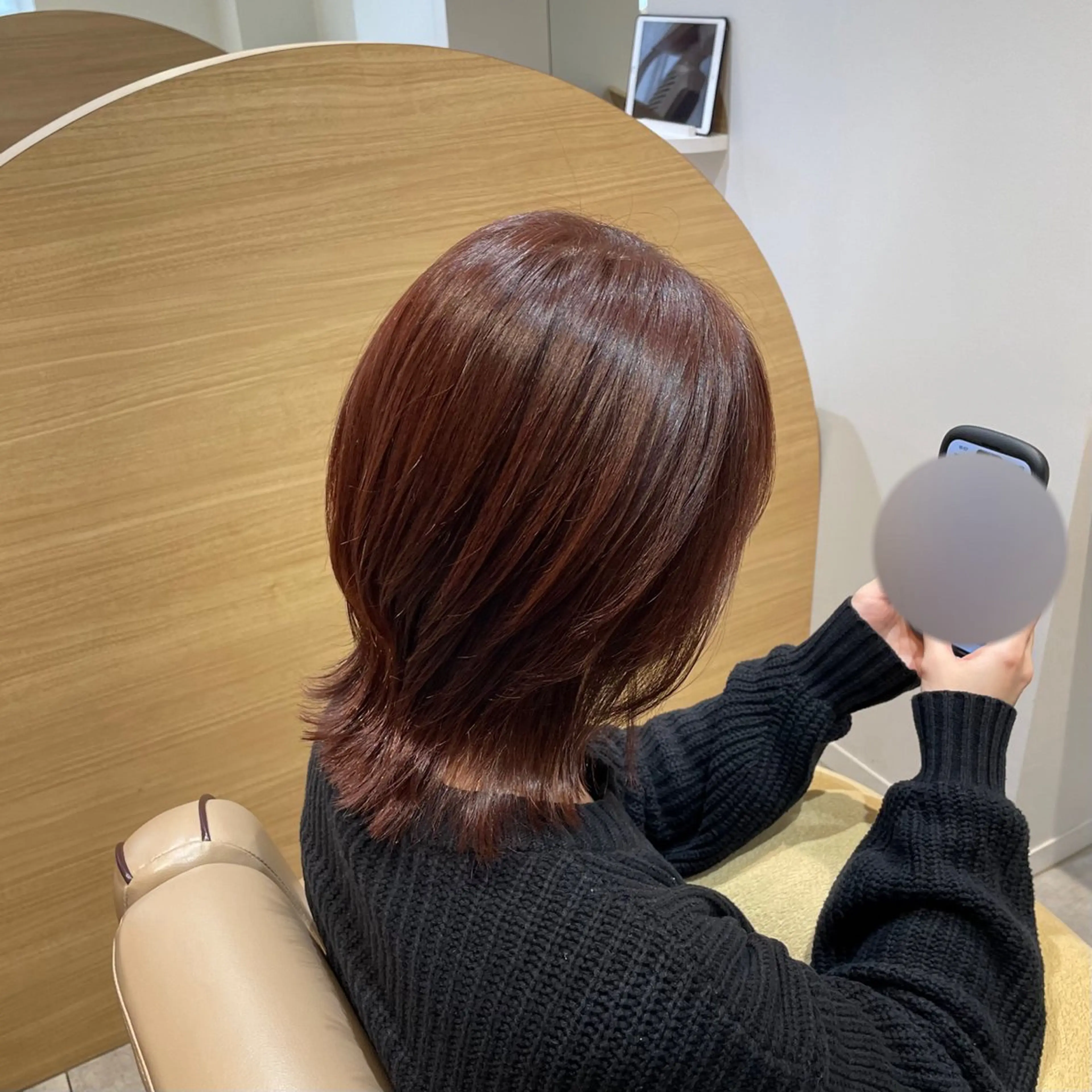 ミディアム カラー ベージュカラー ピンクカラー ピンクベージュ くびれヘア 外ハネヘア MIKU .のヘアスタイル