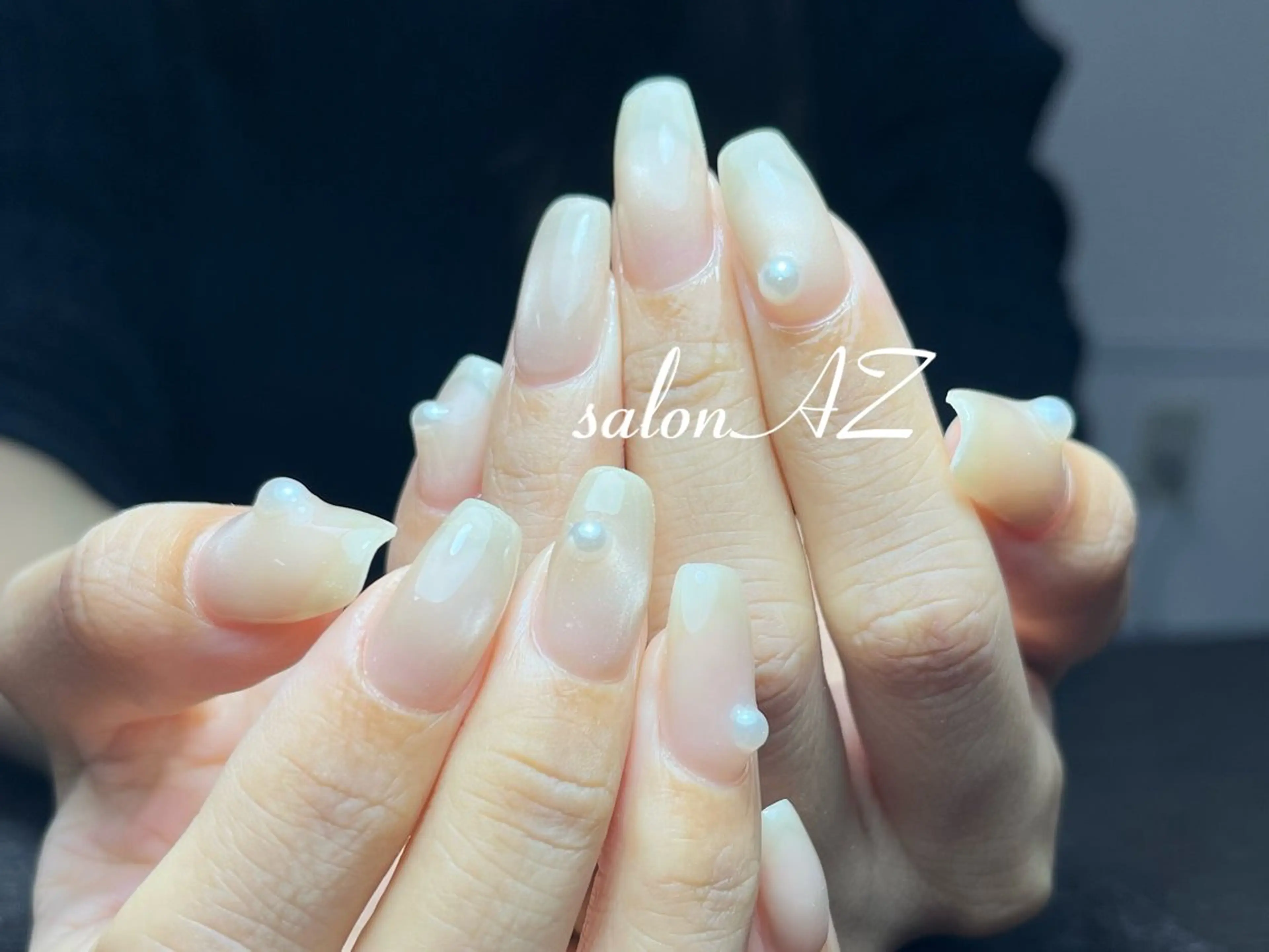 ネイル 長さ出し フットネイル フレンチネイル ジェルネイル マグネットネイル salon AZのネイルデザイン