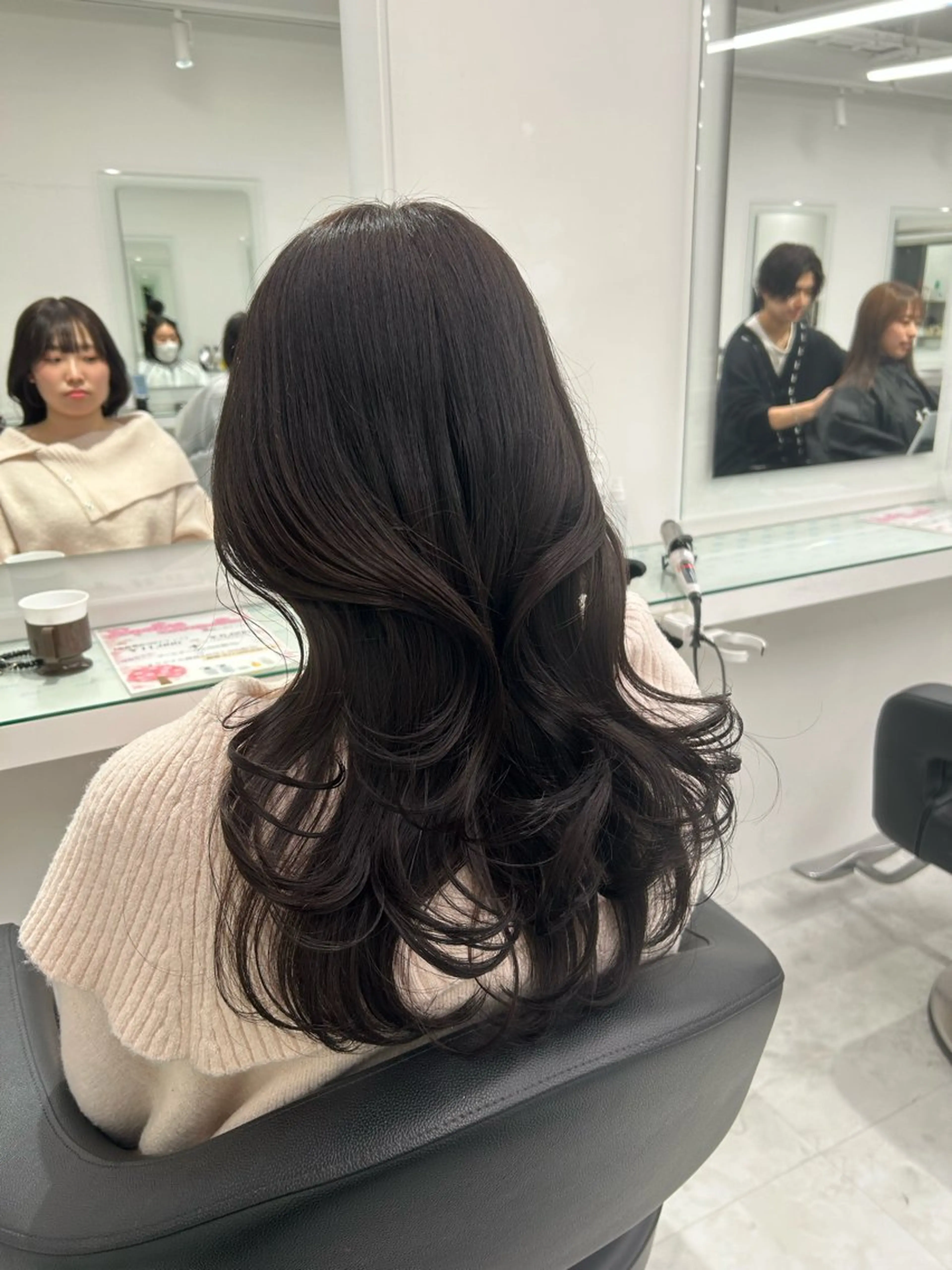 セミロング カラー ヘアアレンジ ブリーチ無し透明感 🕊AZUSAのヘアスタイル