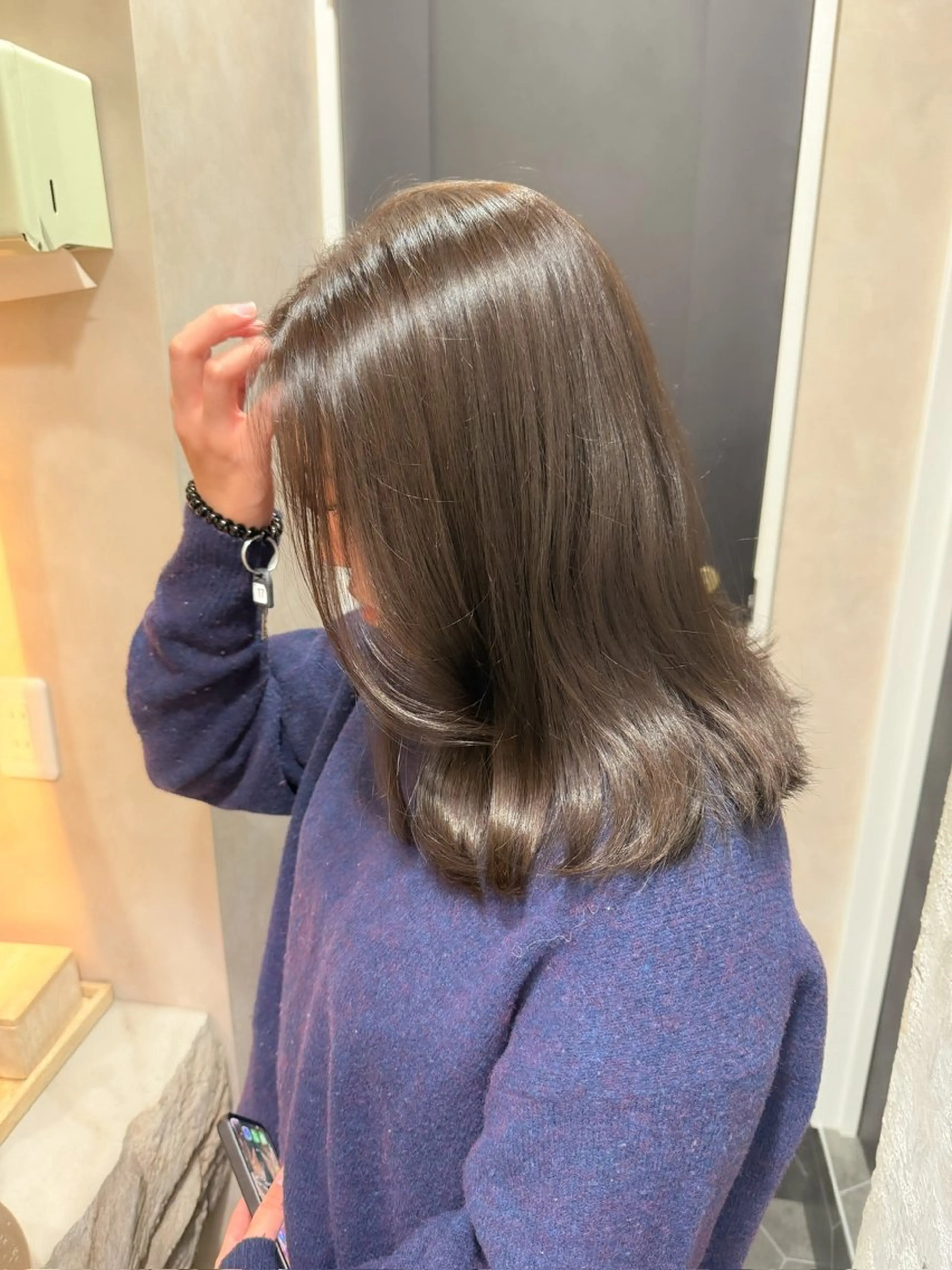 ミディアム カラー ヘアカラー トリートメント ヘッドスパ 🪐レイヤー/抜け感 カラー/加野彩果🪐のヘアスタイル