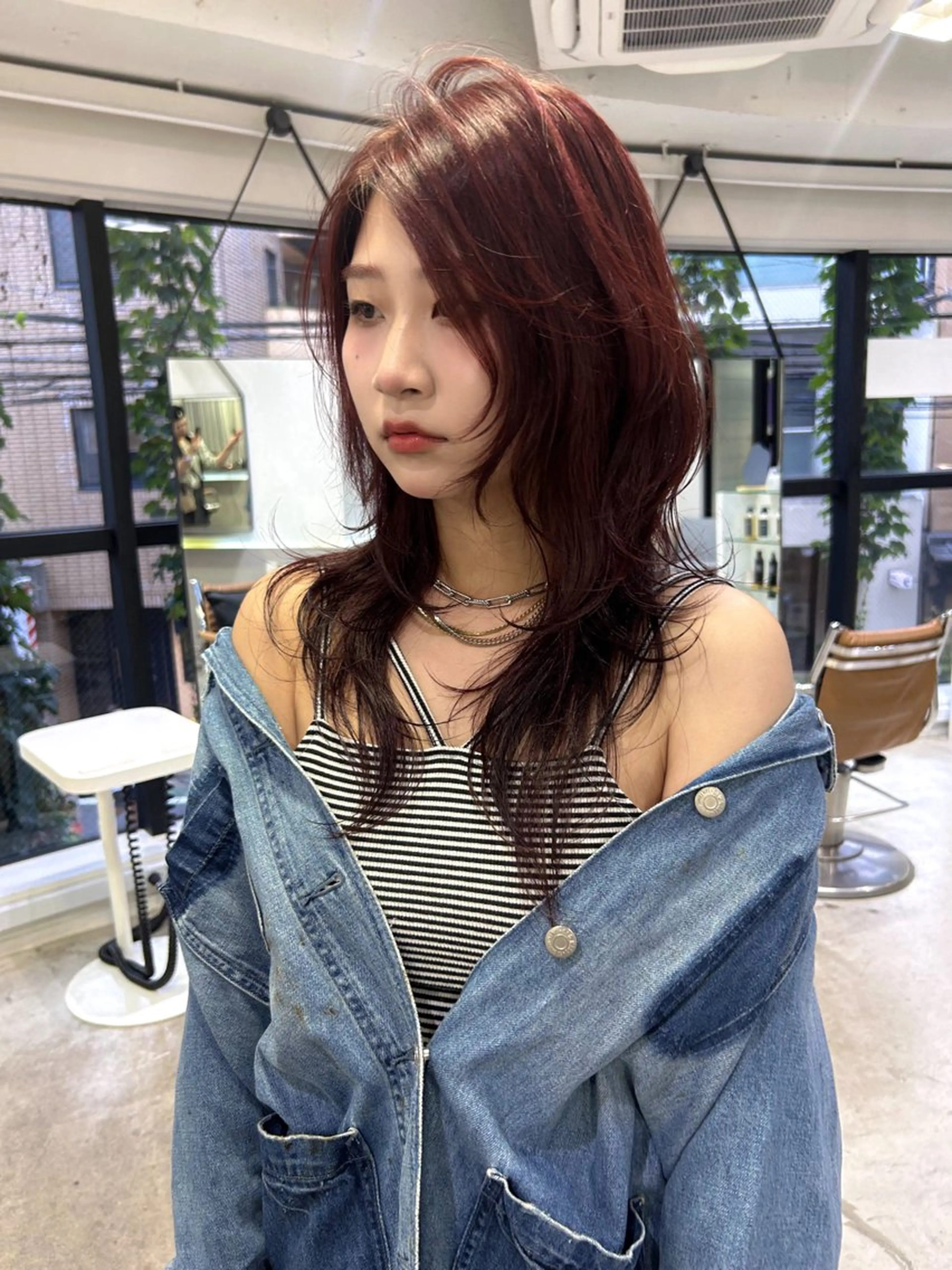 ロング カット ヘアカラー トリートメント 透明感カラー 莉々子のヘアスタイル