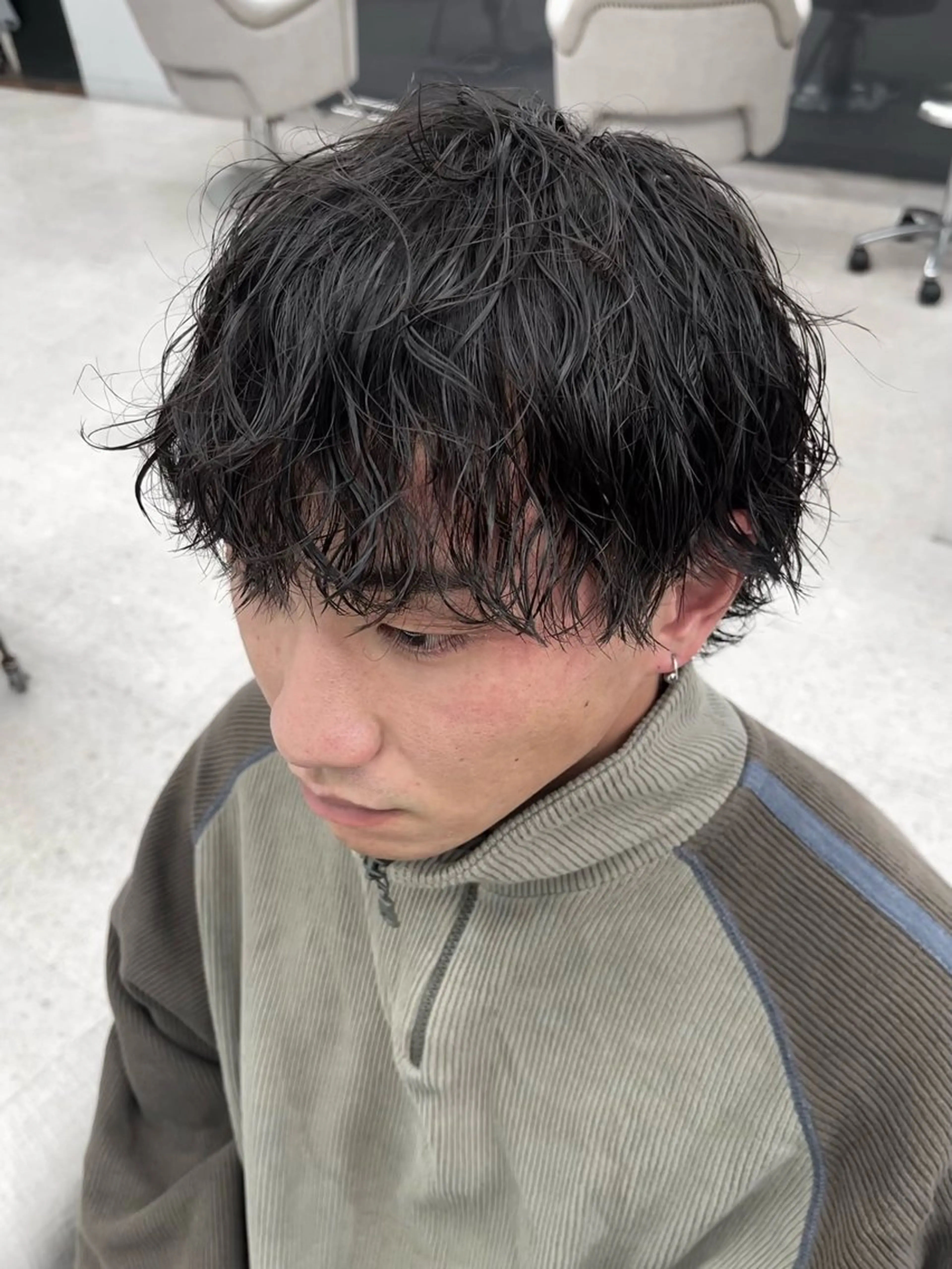 パーマ メンズ メンズウルフカット ウルフカット 🍐シャドウパーマ メンズ特化/守岡🍐のヘアスタイル